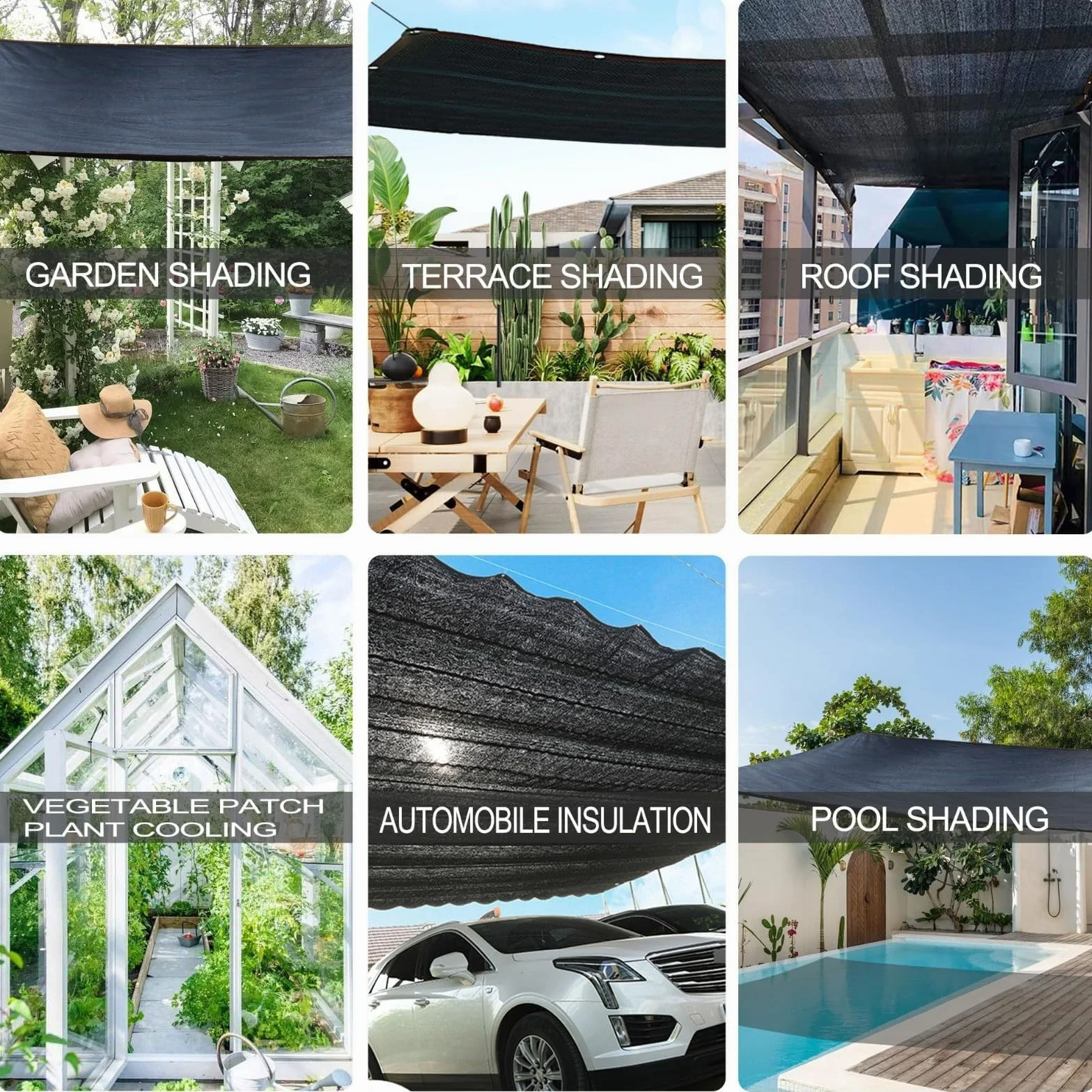 Voile d'ombrage 3x4M Filet Protection Solaire UV Noir 80% avec œillets