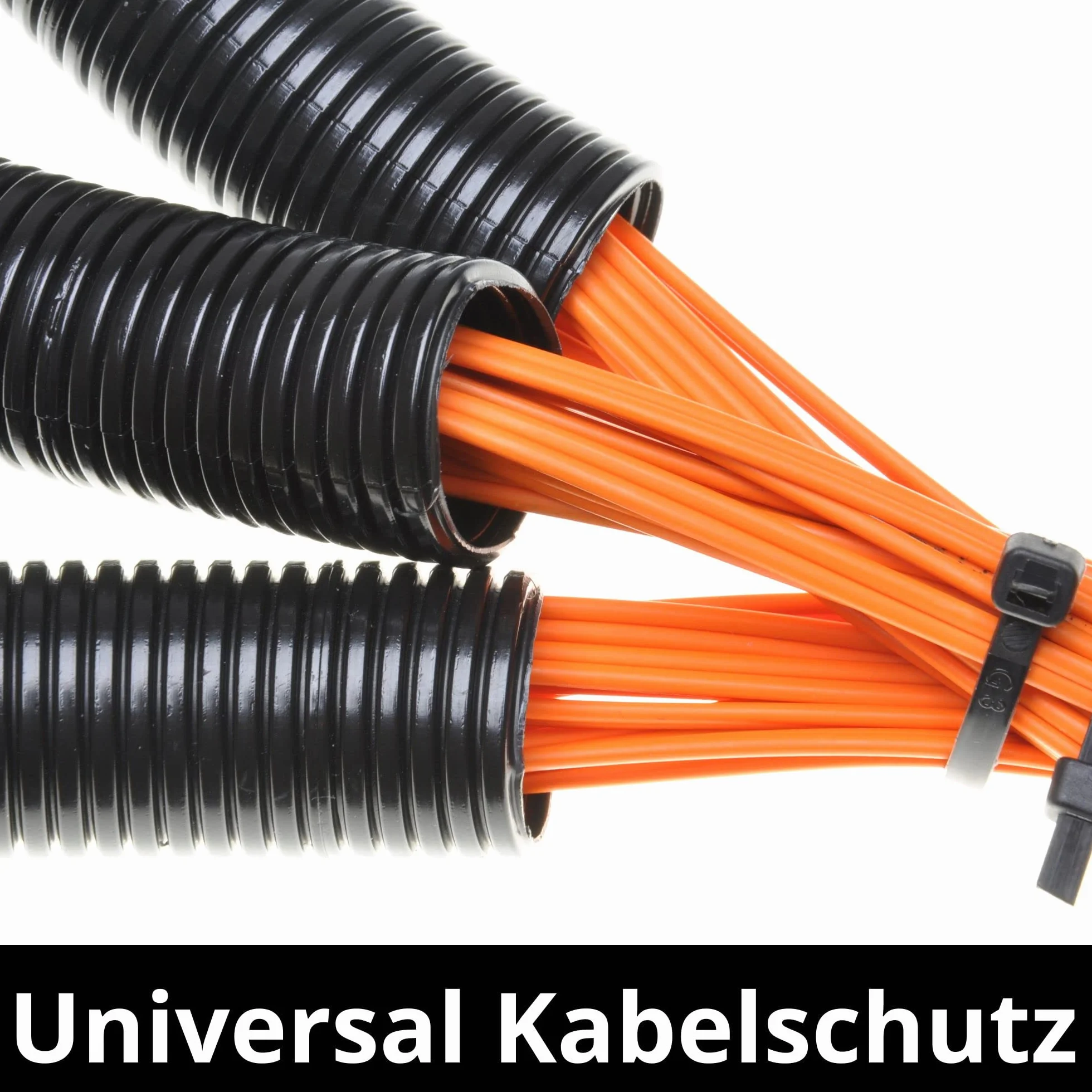 Kalitec Tuyau ondulé fendu, longueur 100 m, NW 4,5, Tuyau ondulé ouvert, Protection de câble AD 7,1 mm ID 5,0 mm