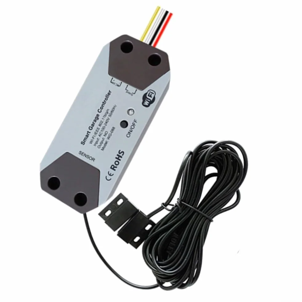 Contrôleur intelligent d'ouverture de porte de garage TUYA 12-24 V avec capteur magnétique, accès à distance sans fil, intégration vocale, notifications d'état de porte en temps réel, fonctionnalités