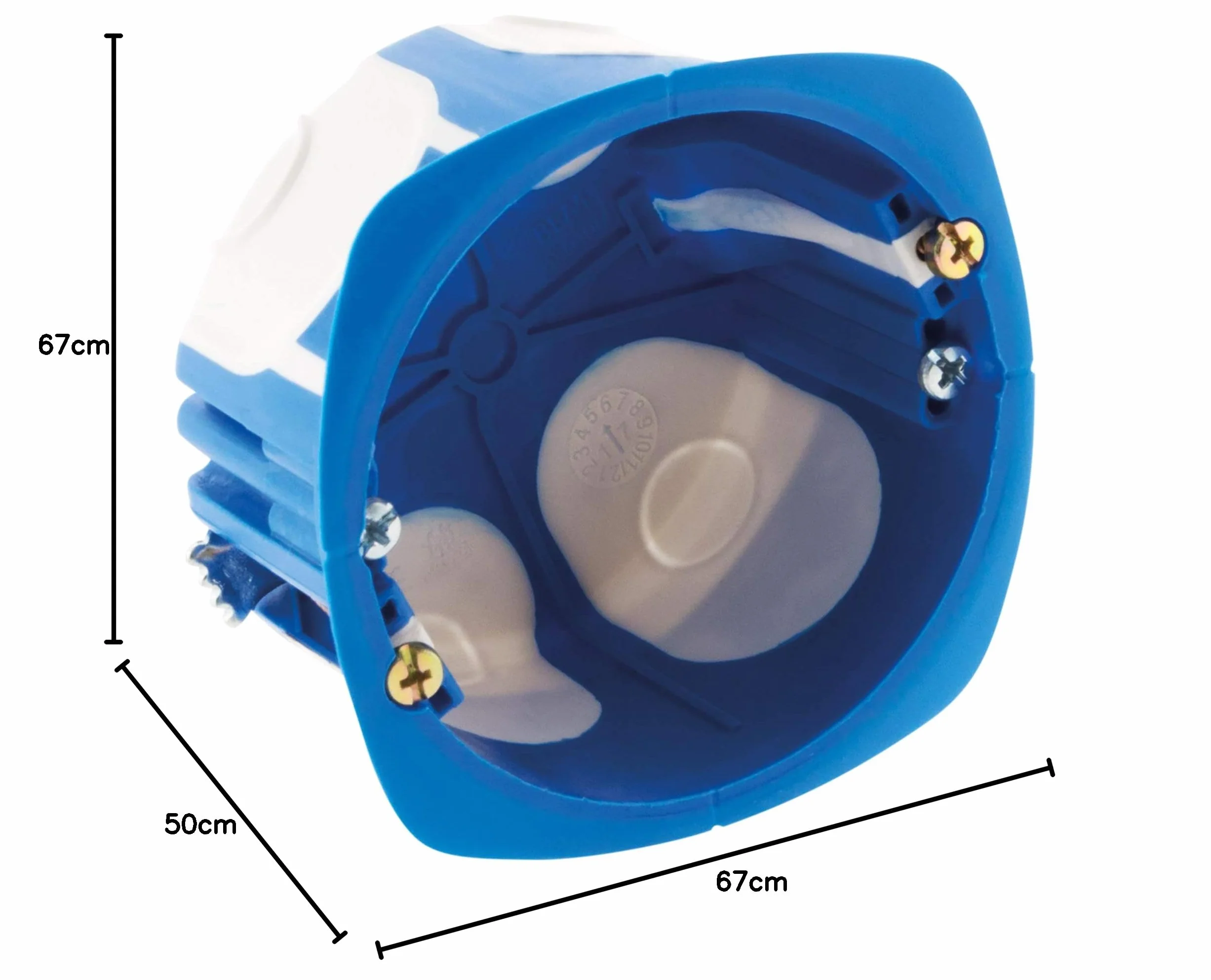 BLM - Lot de 10 Boîtes d'Encastrement No Air Multimat Ø67x40mm - Matériau Robuste et Léger - Conformes BBC/RT2012 - Sécurité Incendie Élevée - Bleu