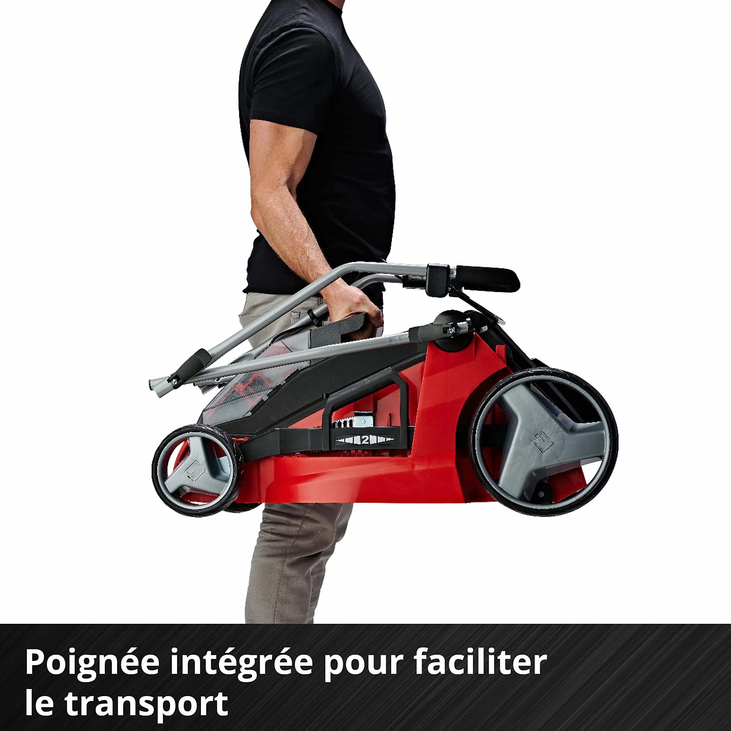 Einhell GE-CM 43 Li M KIT Tondeuse à Gazon sans Fil 36V 43 cm 500 m² 2 Batteries 4,0 Ah Chargeur