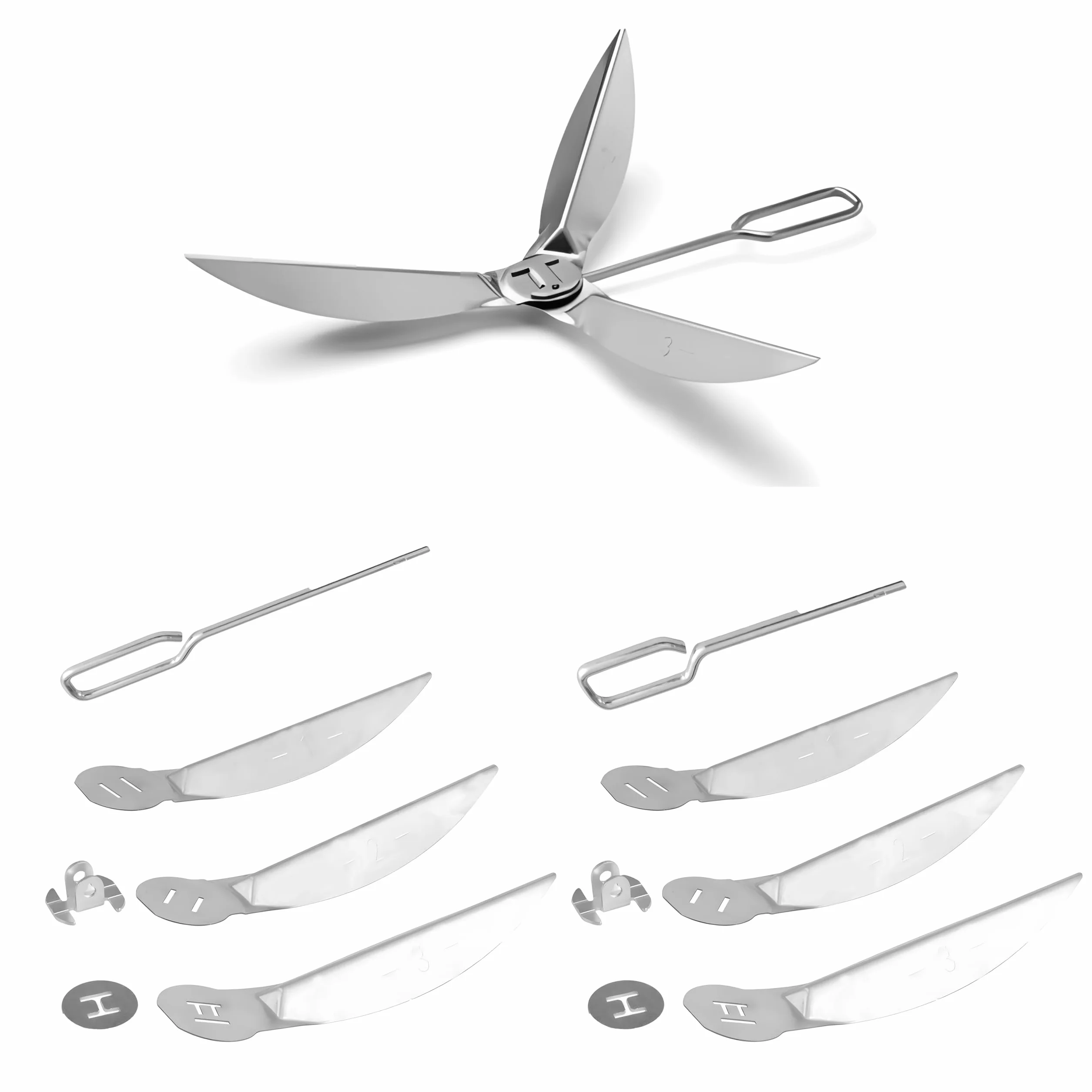 Lot de 2 kits de nettoyage One-Touch 18-1/2" pour Weber, pièces de rechange résistantes à la chaleur pour barbecue sphérique