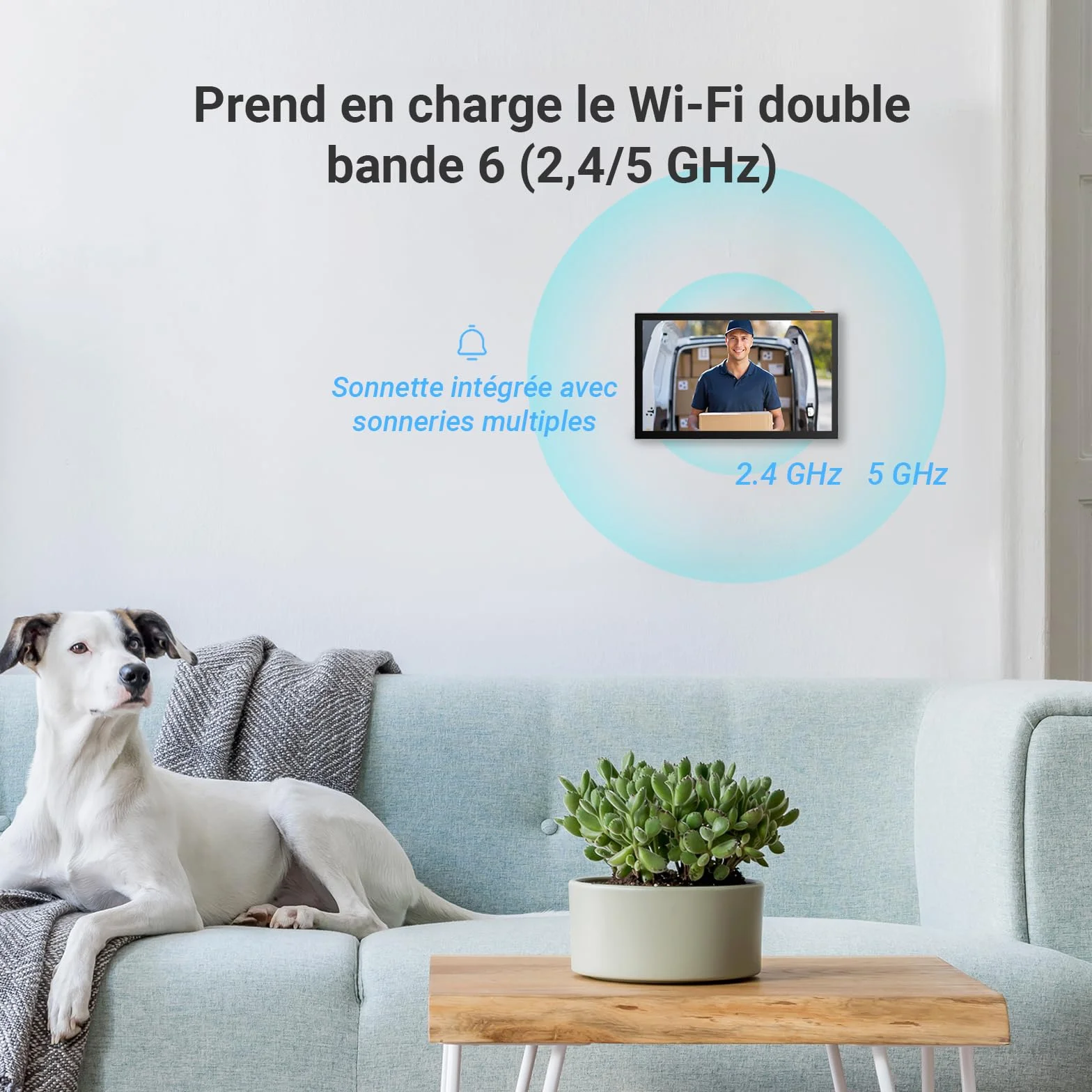EZVIZ CP5 Visiophone connecté WiFi 1080P Moniteur Tactile 7" Portier vidéo 2 Fils Déverrouillage à Distance Audio Bidirectionnel Vision Nocturne