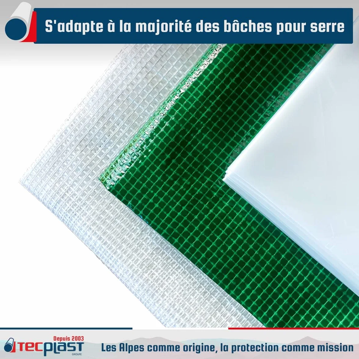 TECPLAST Clips pour bâche Serre 25mm x 30mm 30CP Lot de 20 métal revêtement Zinc