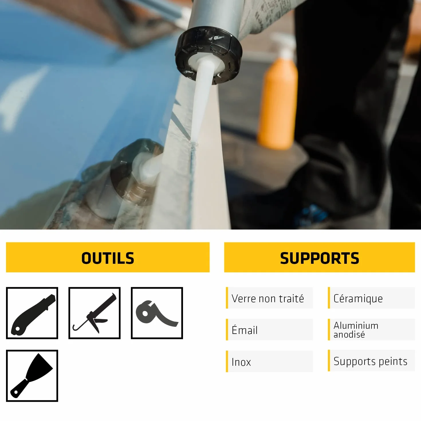 SIKA - Mastic silicone spécial verre - SikaSeal-162 Vitrage transparent - Étanchéité des vitrages, verrières, serres - Intérieur et extérieur - 300 ml