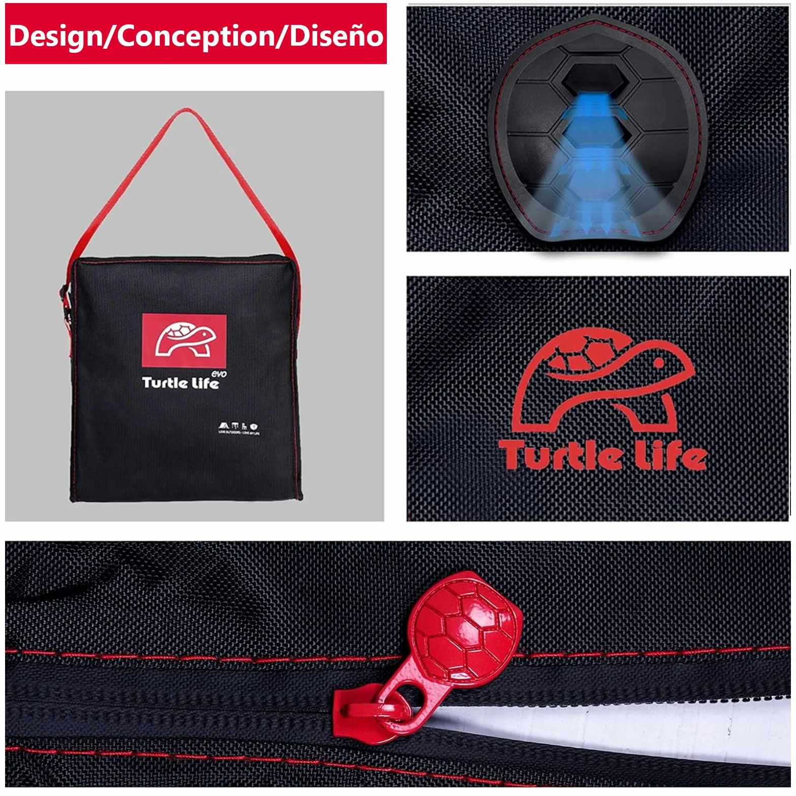 Turtle-Life Housse Barbecue imperméable 120x66x100CM Noir