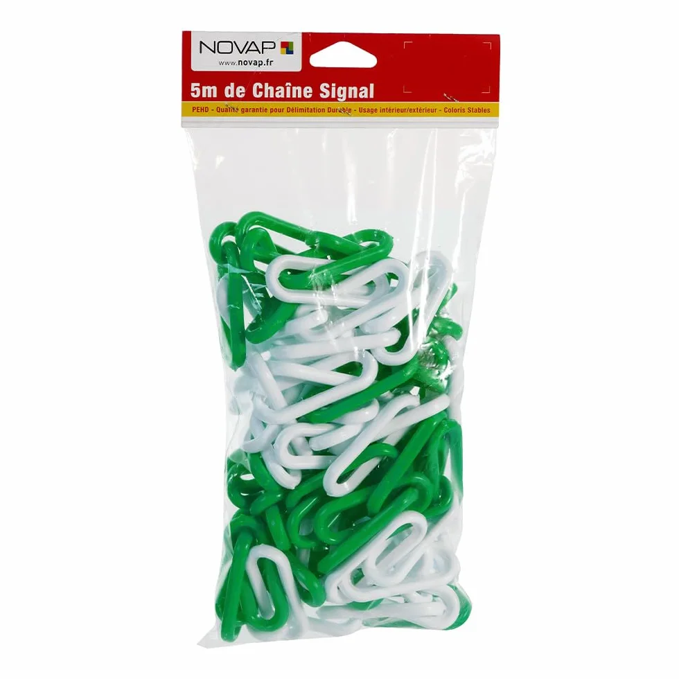 Chaîne Ø 8mm x 5m Vert/Blanc en sac - SIGNAL - 1185791