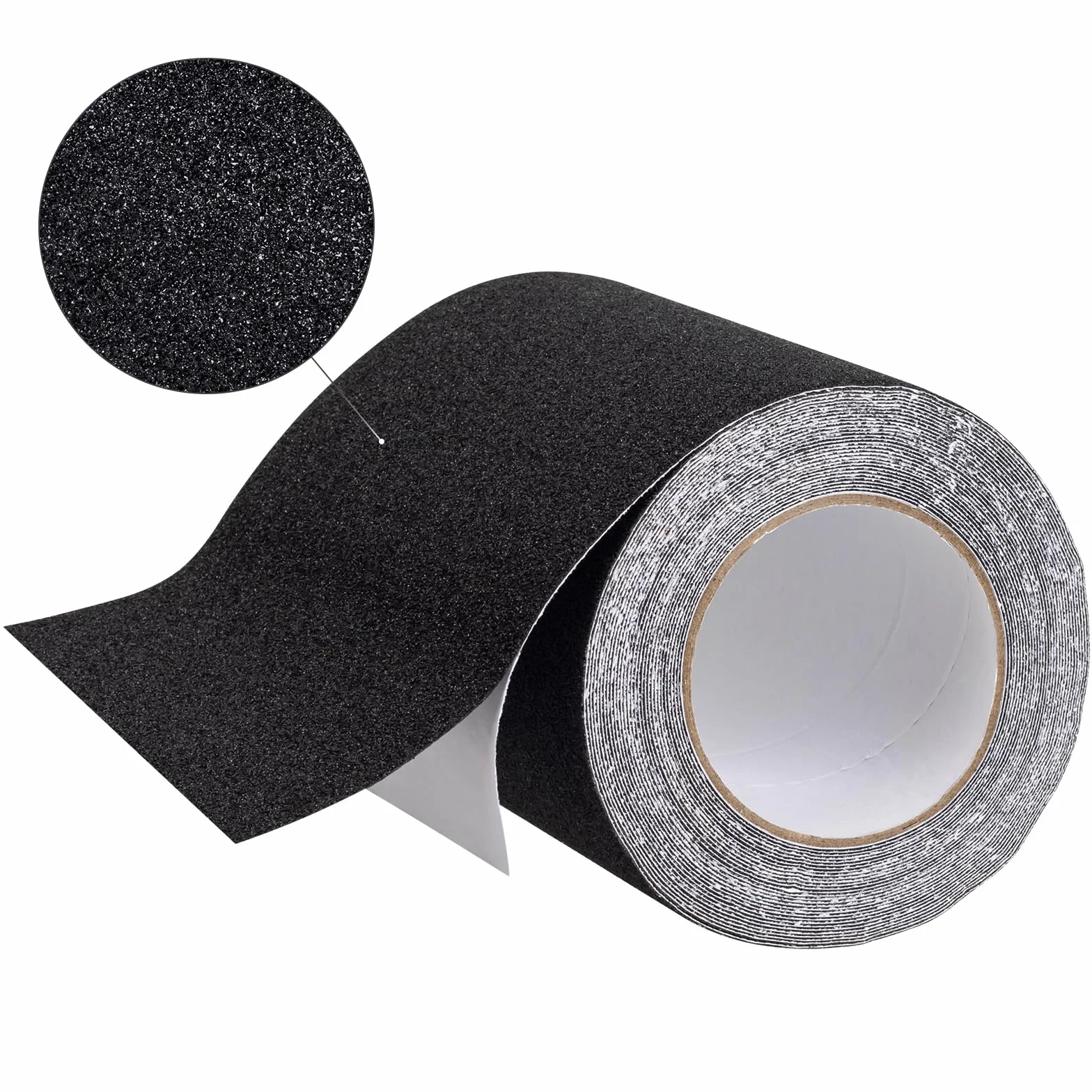Ruban adhésif antidérapant, 15 cm x 10 m Ruban Autocollant Anti-dérapante, Noir Bandes antidérapantes avec Ruban adhésif antidérapant pour escaliers Marches Échelle Plancher Intérieur Extérieur