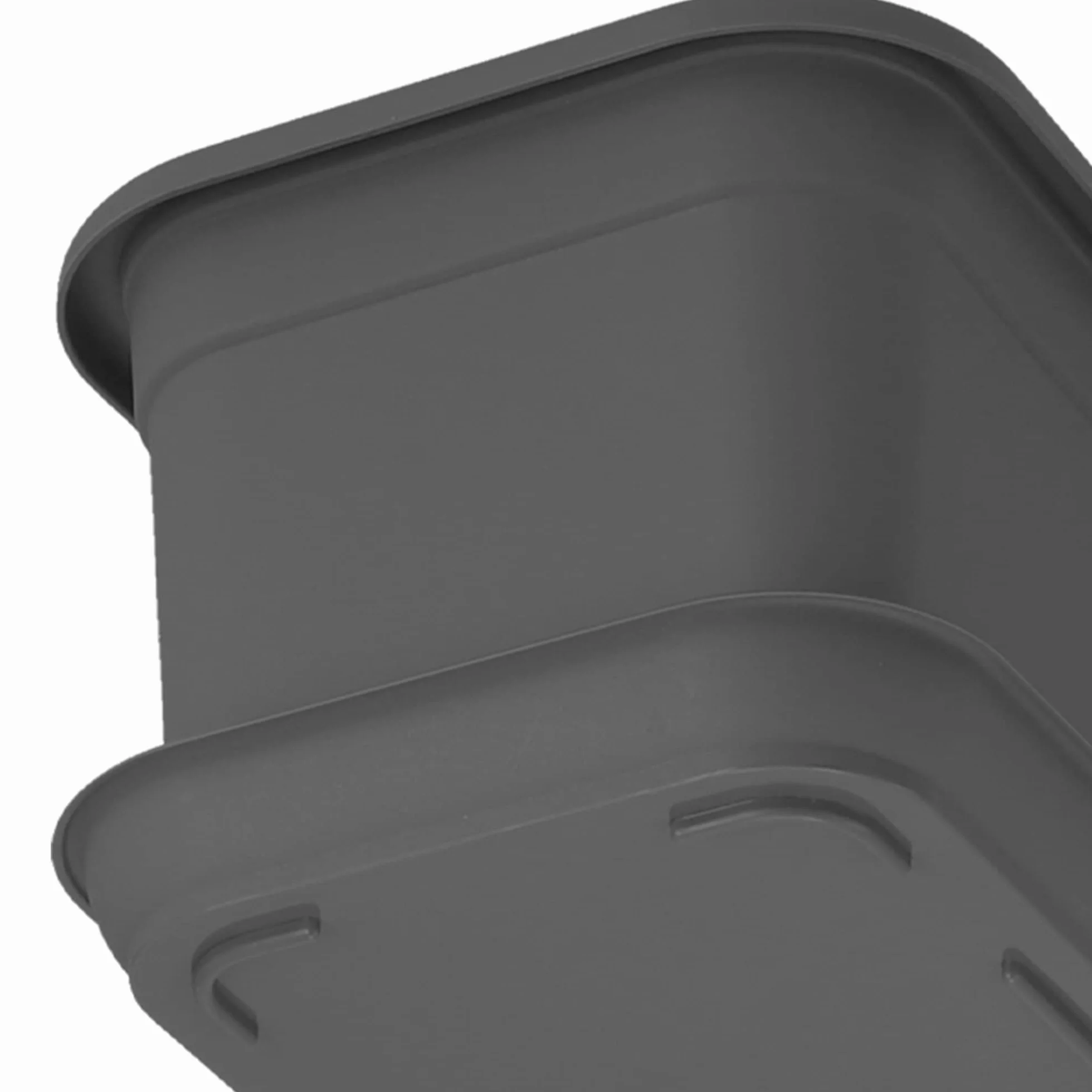 KADAX Jardinière de balcon 40 cm Anthracite avec soucoupe - Pot de fleurs plastique intérieur extérieur