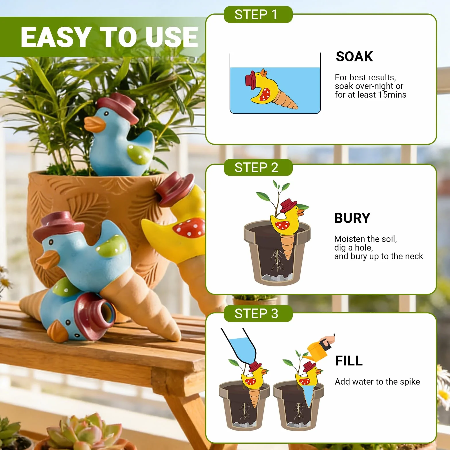 Ollas Terre Cuite à Planter, Arrosage Automatique pour Plantes Intérieur Extérieur