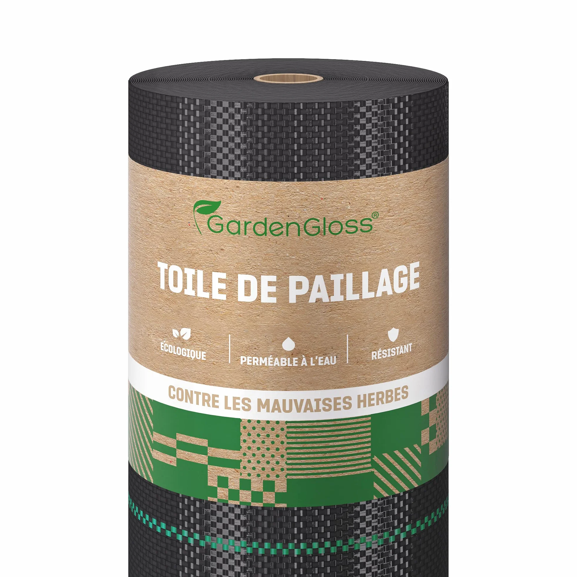 GardenGloss Toile de Paillage Anti Mauvaises Herbes 100 g/m² 50m x 1m Géotextile Indéchirable