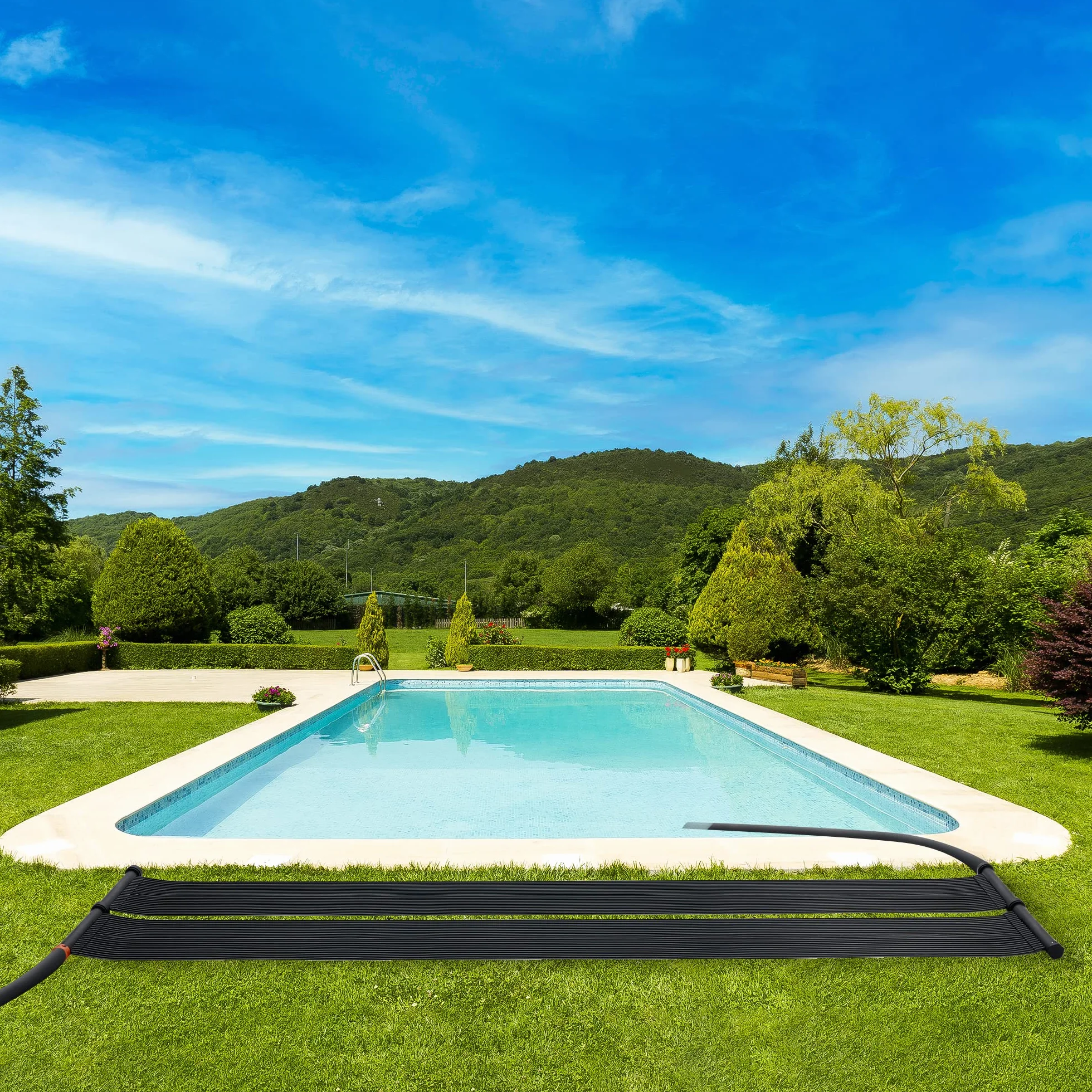 AREBOS Chauffe-Eau Solaire 300 x 66cm Capteur Solaire Plastique résistant aux UV