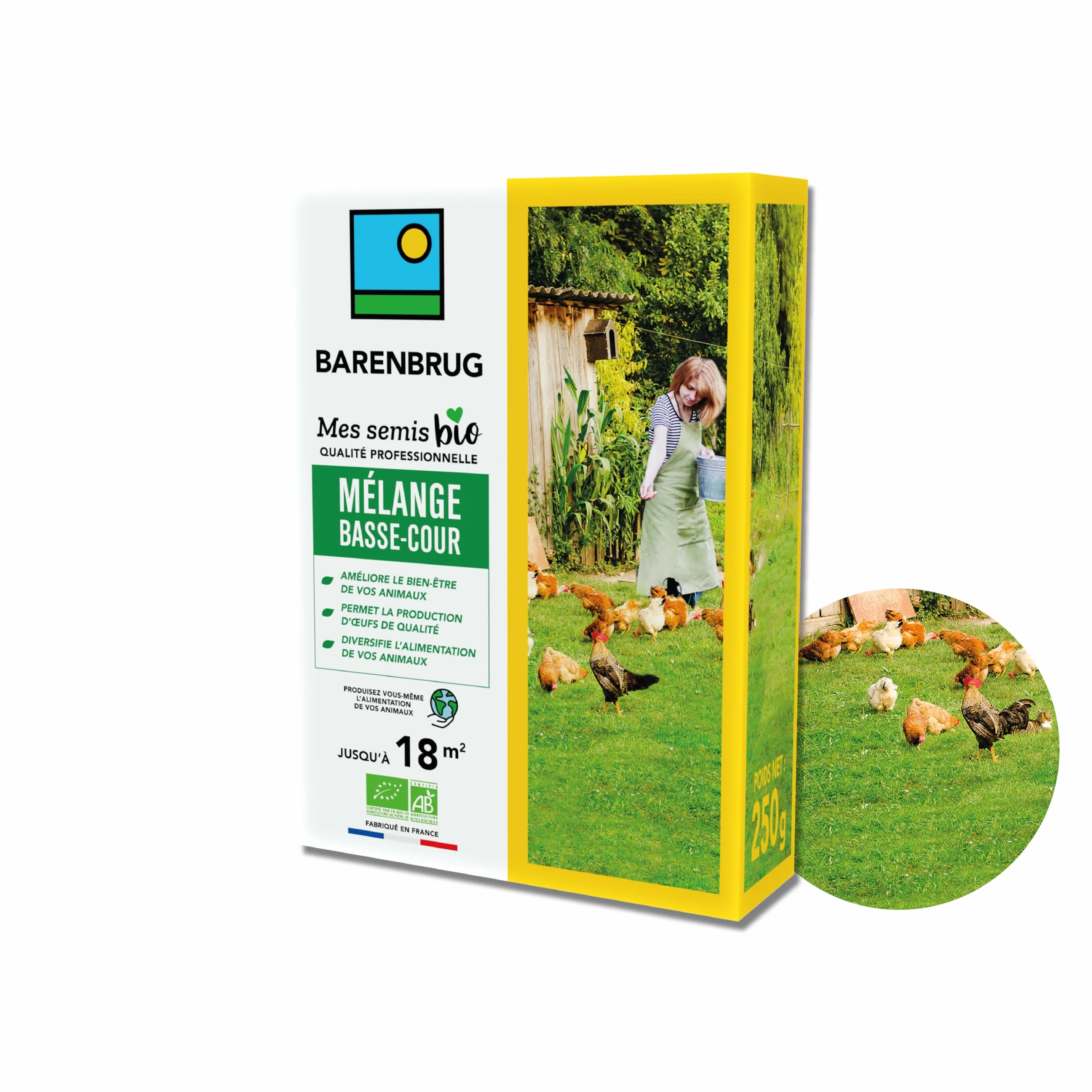 BARENBRUG Mélange Basse-cour BIO Production d’Œufs de Qualité 250G