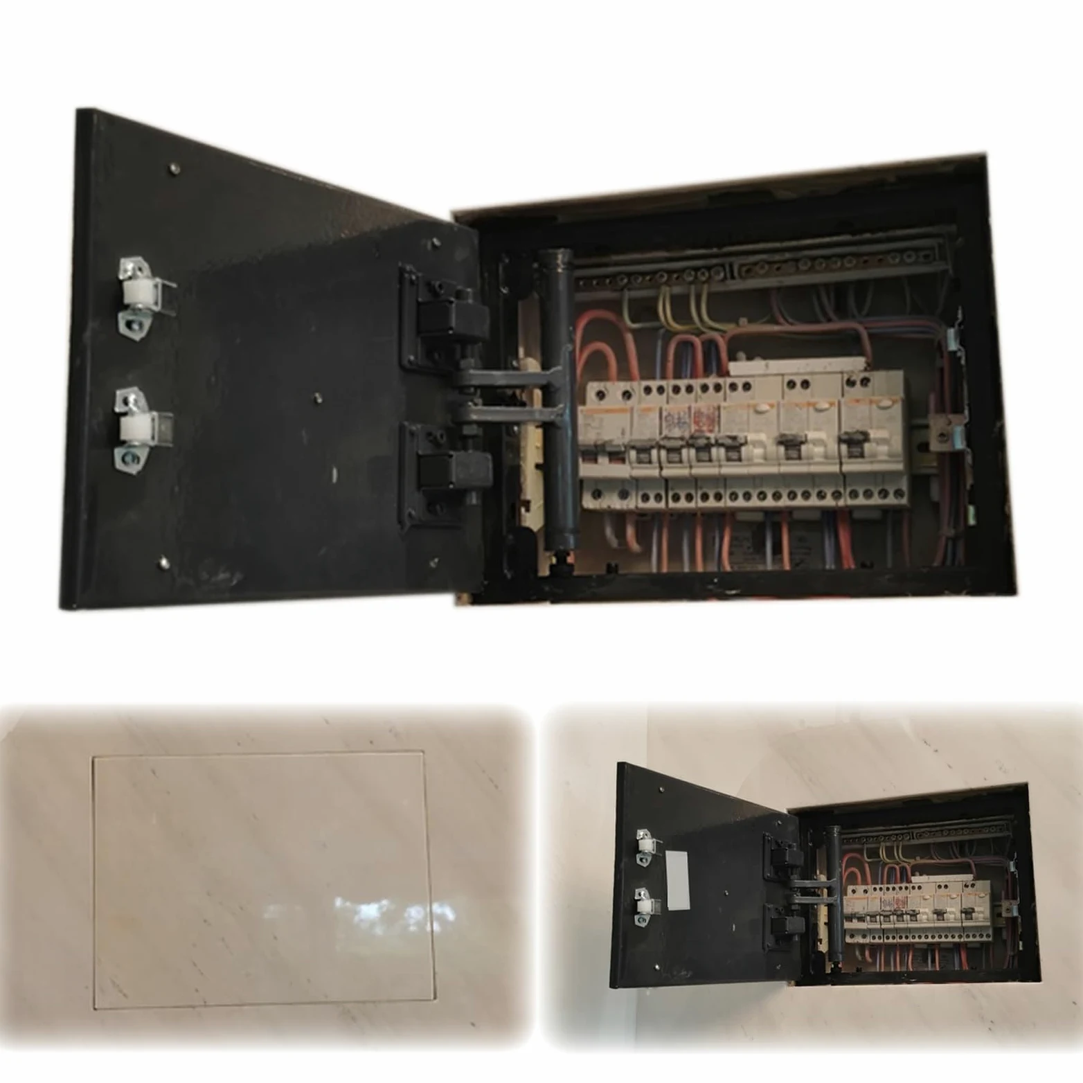 trappe de visite Trappe d'accès pour cloisons sèches, grande trappe d'accès carrelable pour câbles et câblages de plomberie et d'électricité, trappe d'inspection métallique dissimulée(14x16inch/360x41
