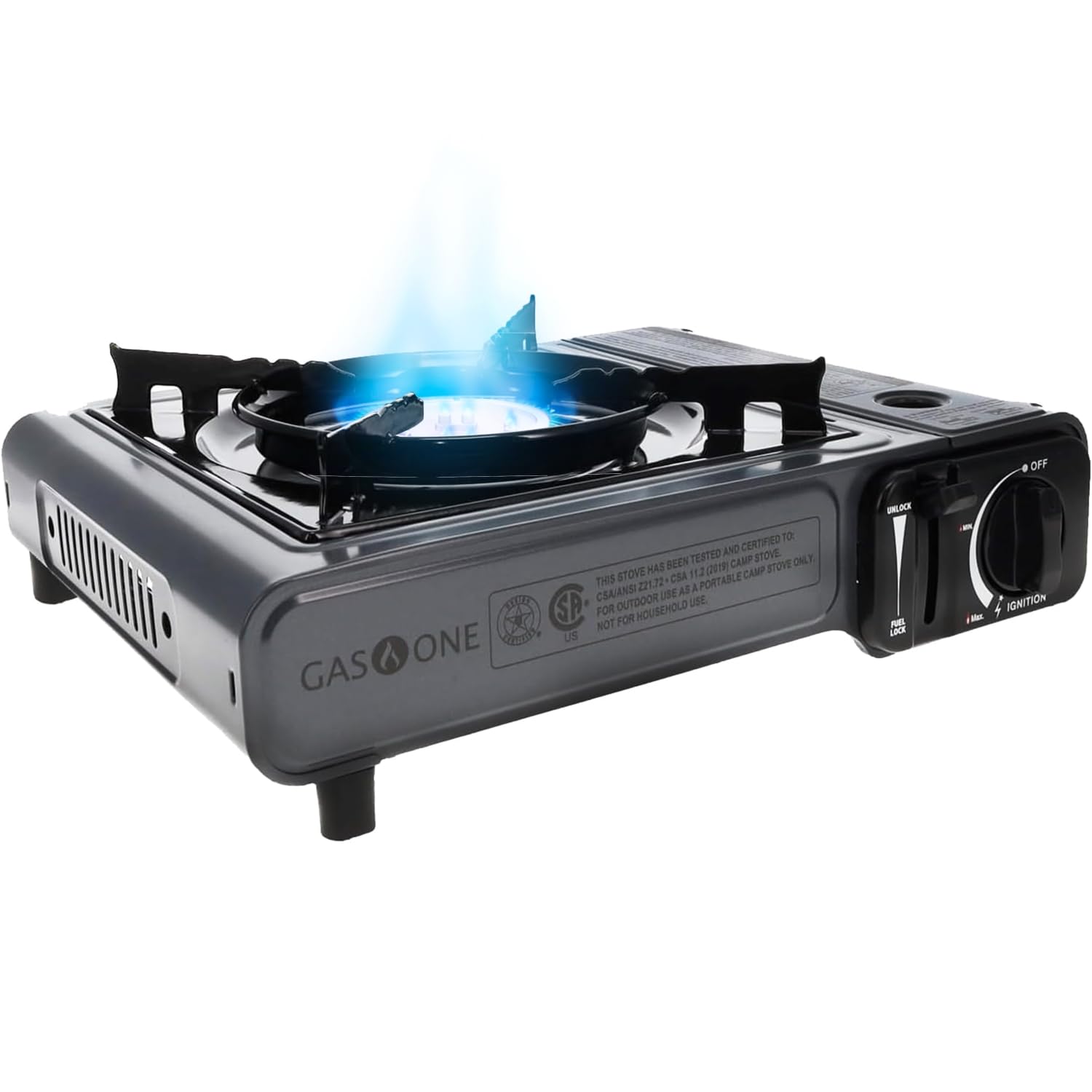 Portable Butane Camping Stove with Auto-Ignition and Case