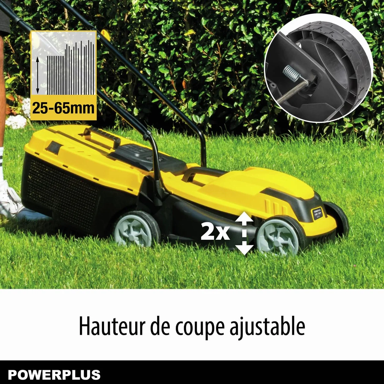 Powerplus Tondeuse Gazon Électrique 1300 W 320 mm POWEG62205