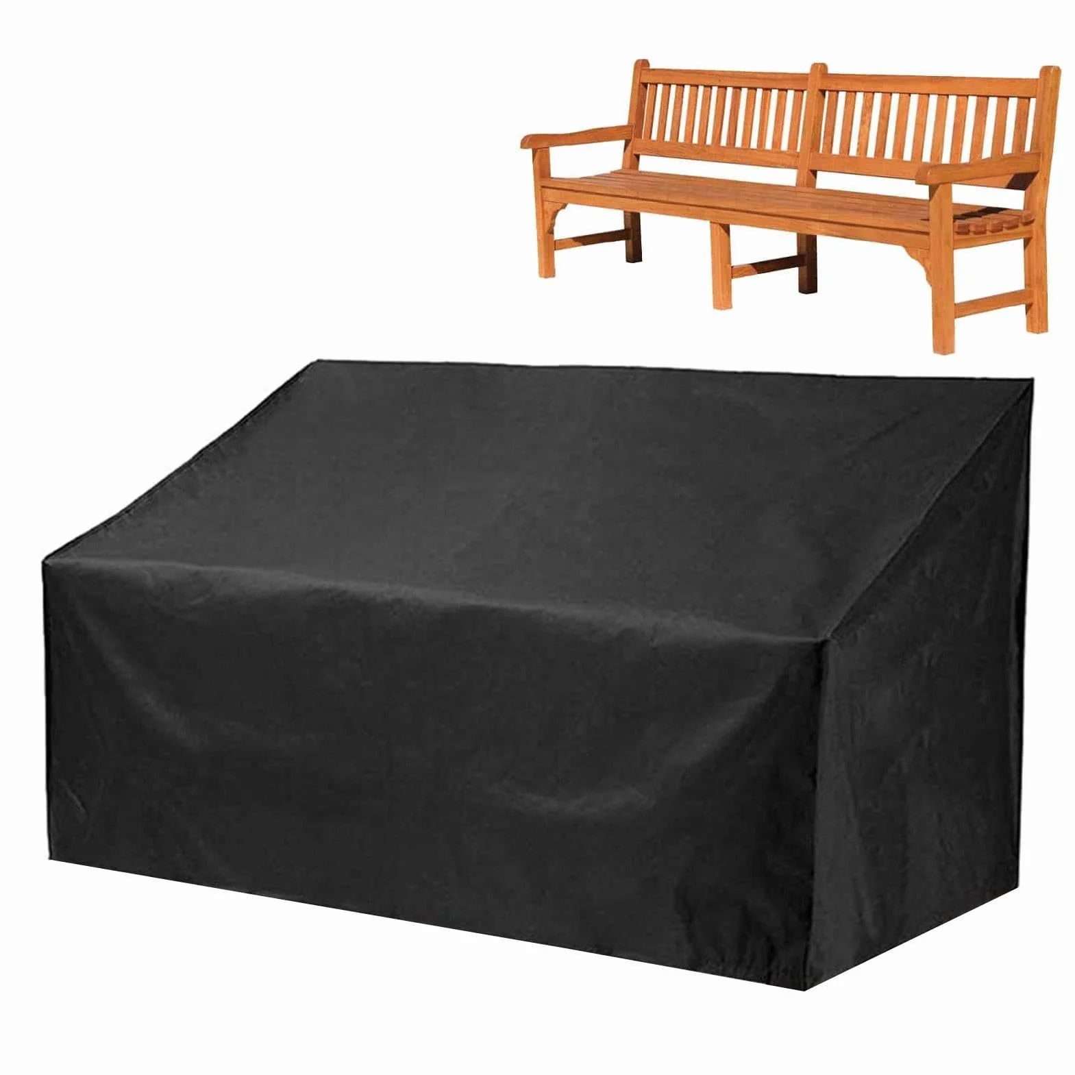 Housse de Banc d'Extérieur Imperméable Anti-UV pour Patio Chaise Causeuse