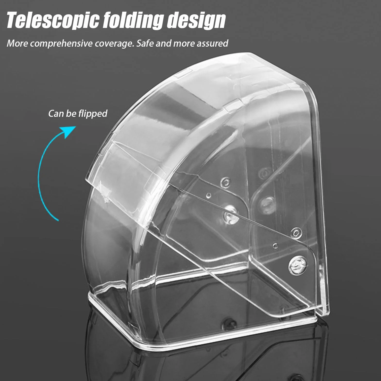 Housse de protection imperméable pour sonnette extérieure 9,7 x 6,4 cm transparente