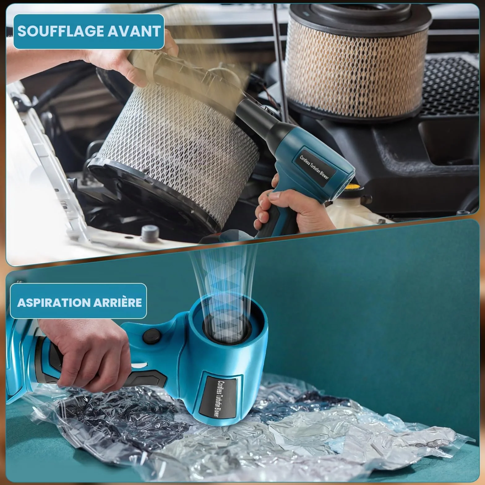 Makita 18V Souffleur à Feuilles sans Fil sans Balais 130000 TR/Min Vitesse Réglable 5 Buses