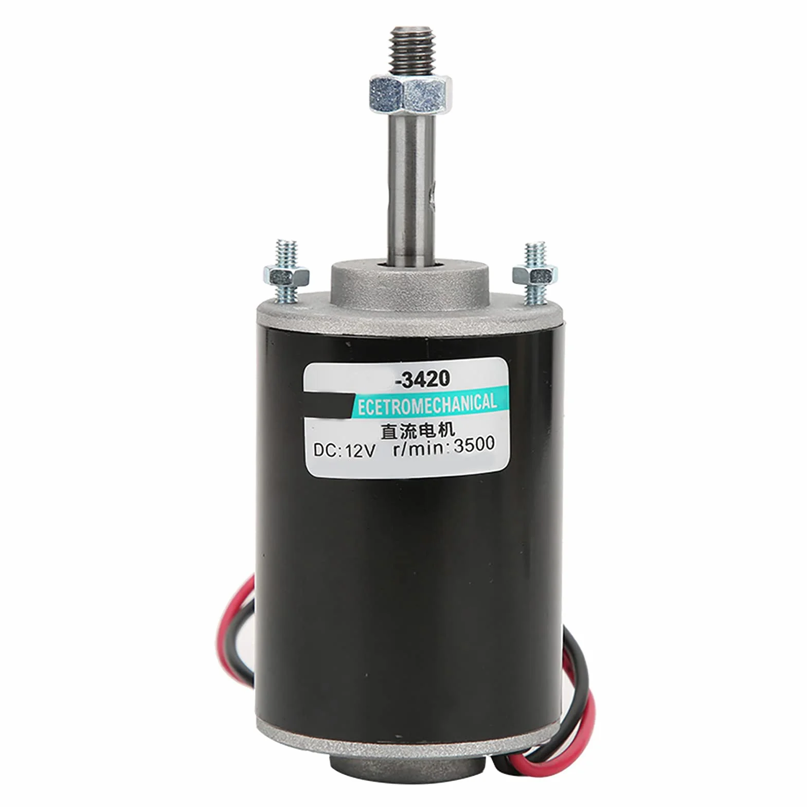 Moteur Générateur 12V 24V Moteur à Courant Continu 200W Moteur à Courant Continu à Aimant Permanent Haute Vitesse à Faible Bruit Cw Ccw Mini Moteurs électriques Brossés 30W (12V3500 tr/min)