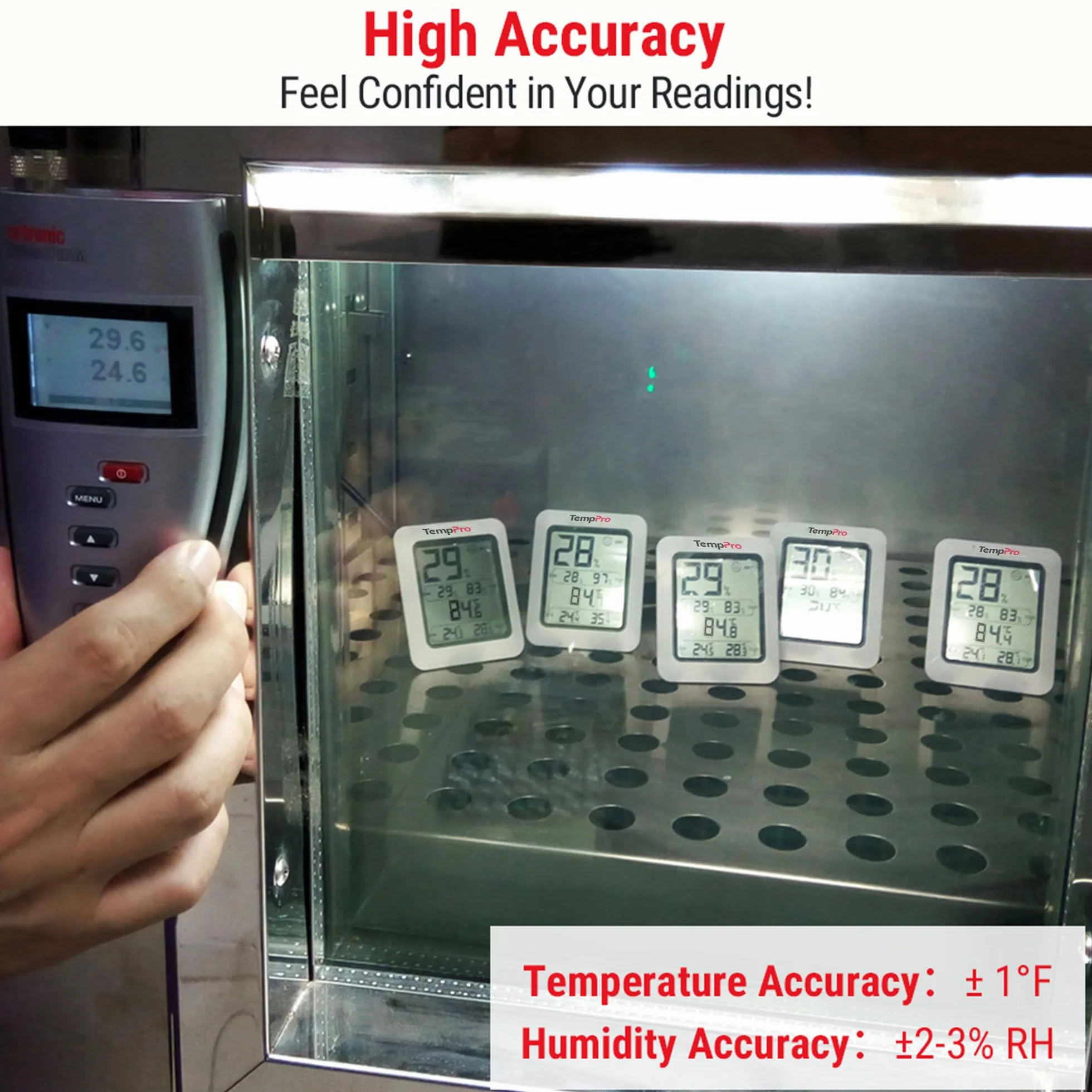 ThermoPro TP50 Hygromètre Numérique Thermomètre Intérieur avec Moniteur d'Humidité et de Température