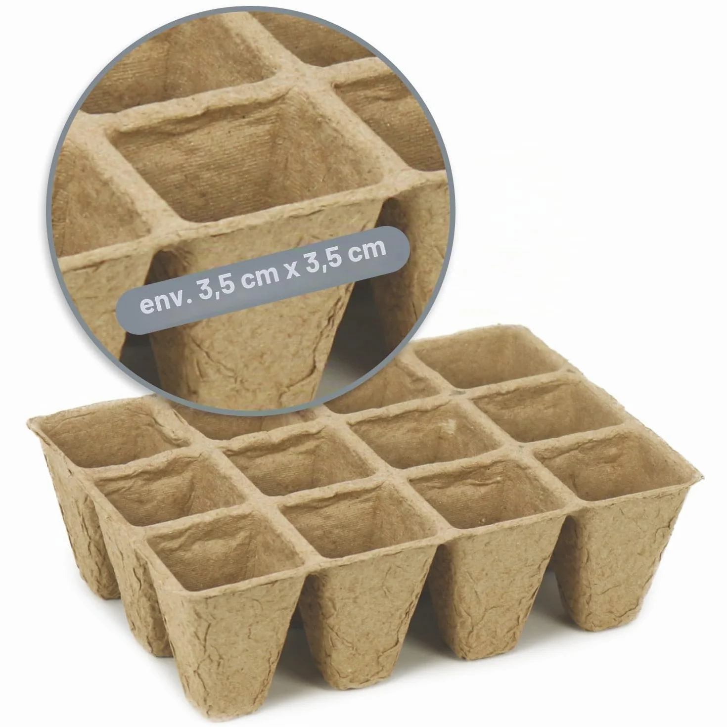 com-four® Serre d'intérieur pour semis - Kit de Culture 48 Plantes - Bac de Plantation 27 x 19 x 11 cm 2 pièces