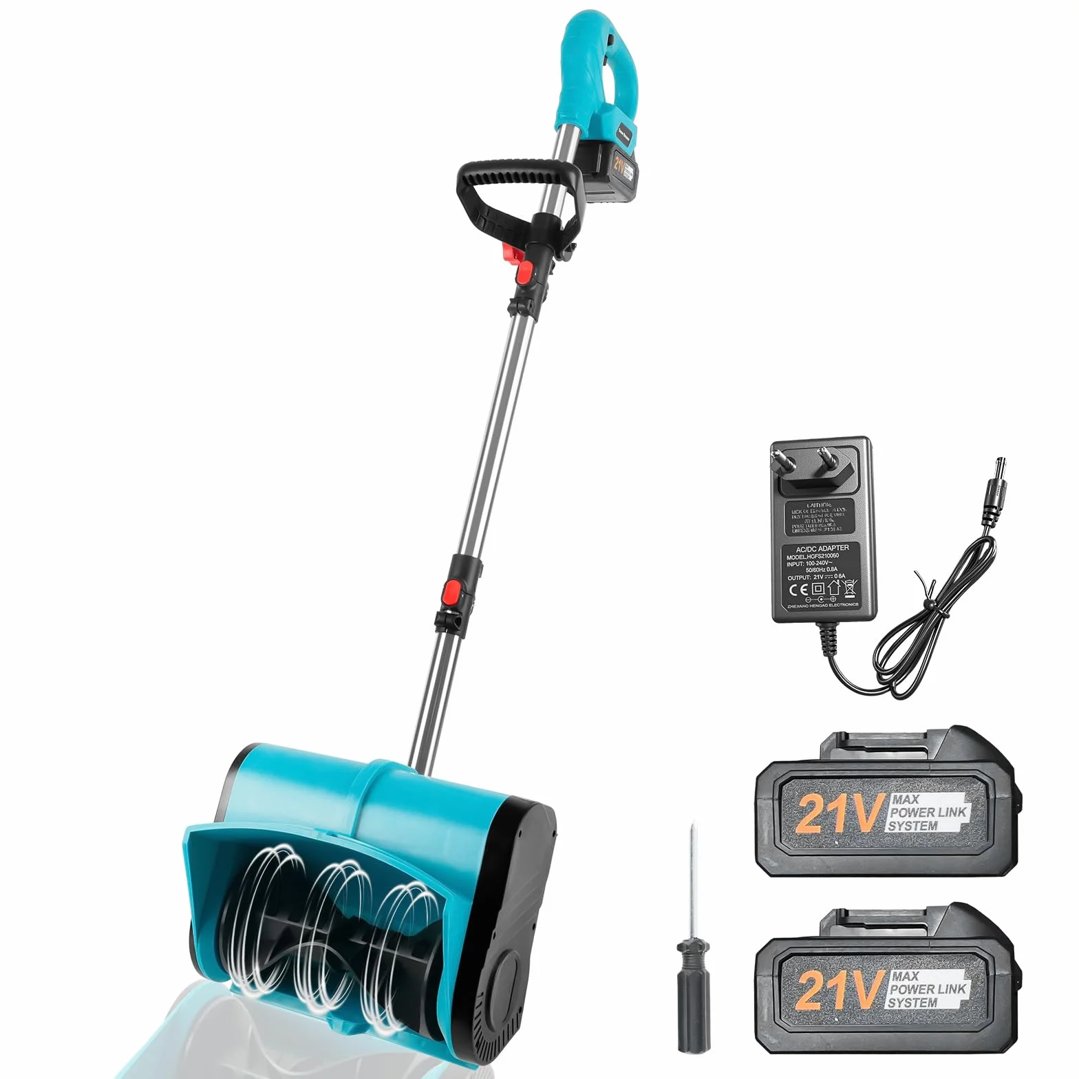 Fraise à Neige sans Fil 800W 28cm 2x3000mAh Moteur sans Balais