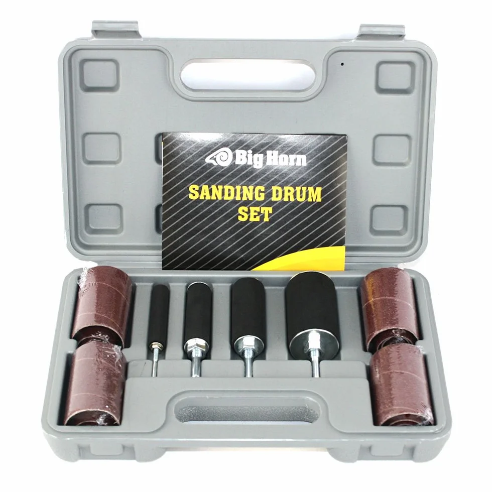 Big Horn 19521 Lot de 20 tambours de ponçage en caoutchouc