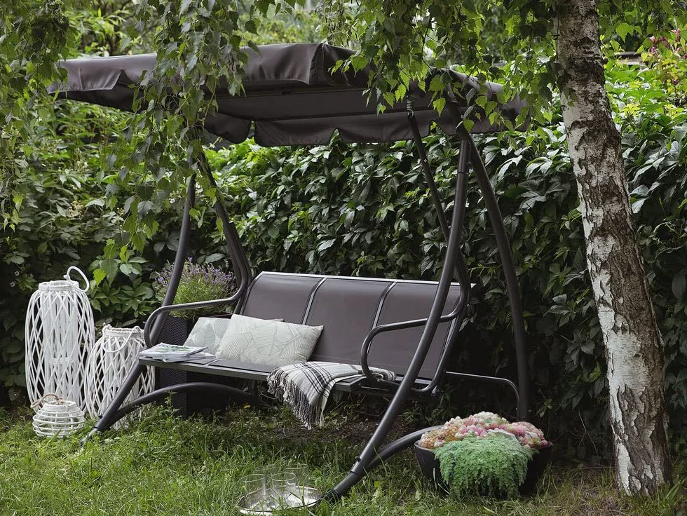 Toit de Rechange pour Balancelle Jardin 112 x 166 cm Beige