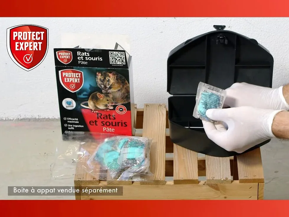 Protect Expert Anti Rats et Souris 15 Sachets 150g Prêt à l'emploi