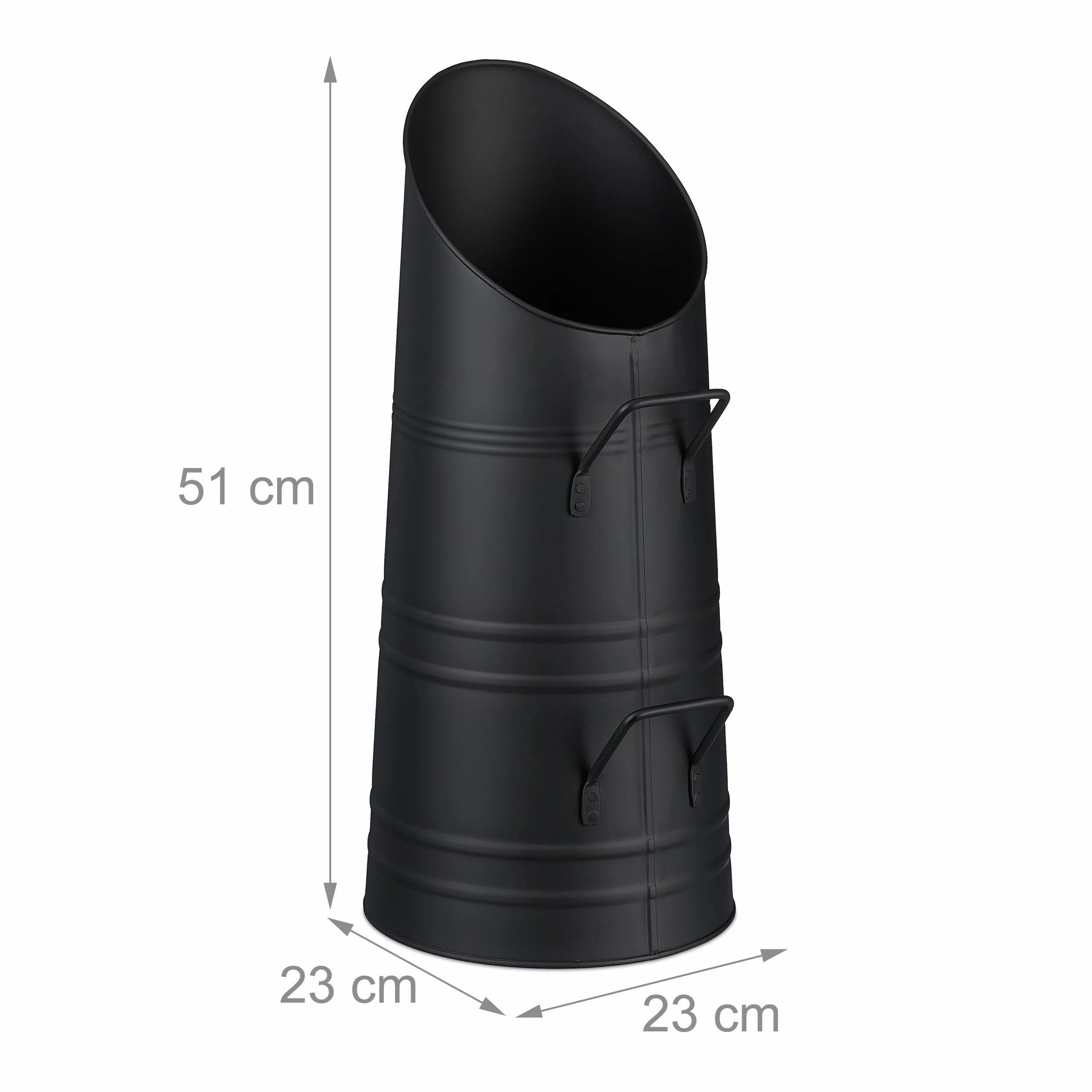 Relaxdays Charbonnière métallique 9 litres Noire