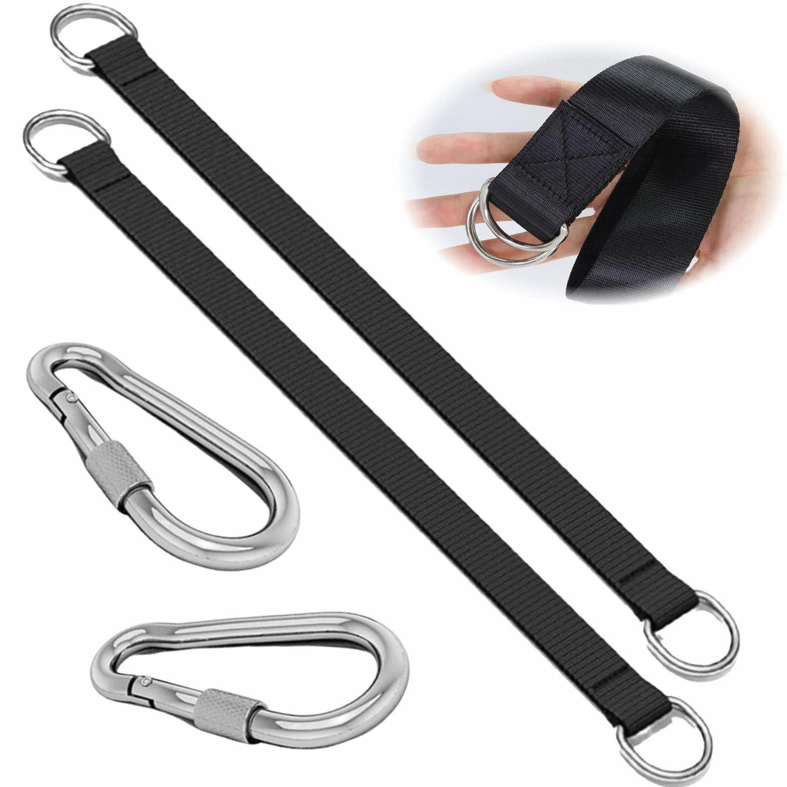Sangle Hamac 50cm 2 Pièces Corde Balançoire Extérieur Support Fixation Robuste Chaise Suspendue Yoga Aérien