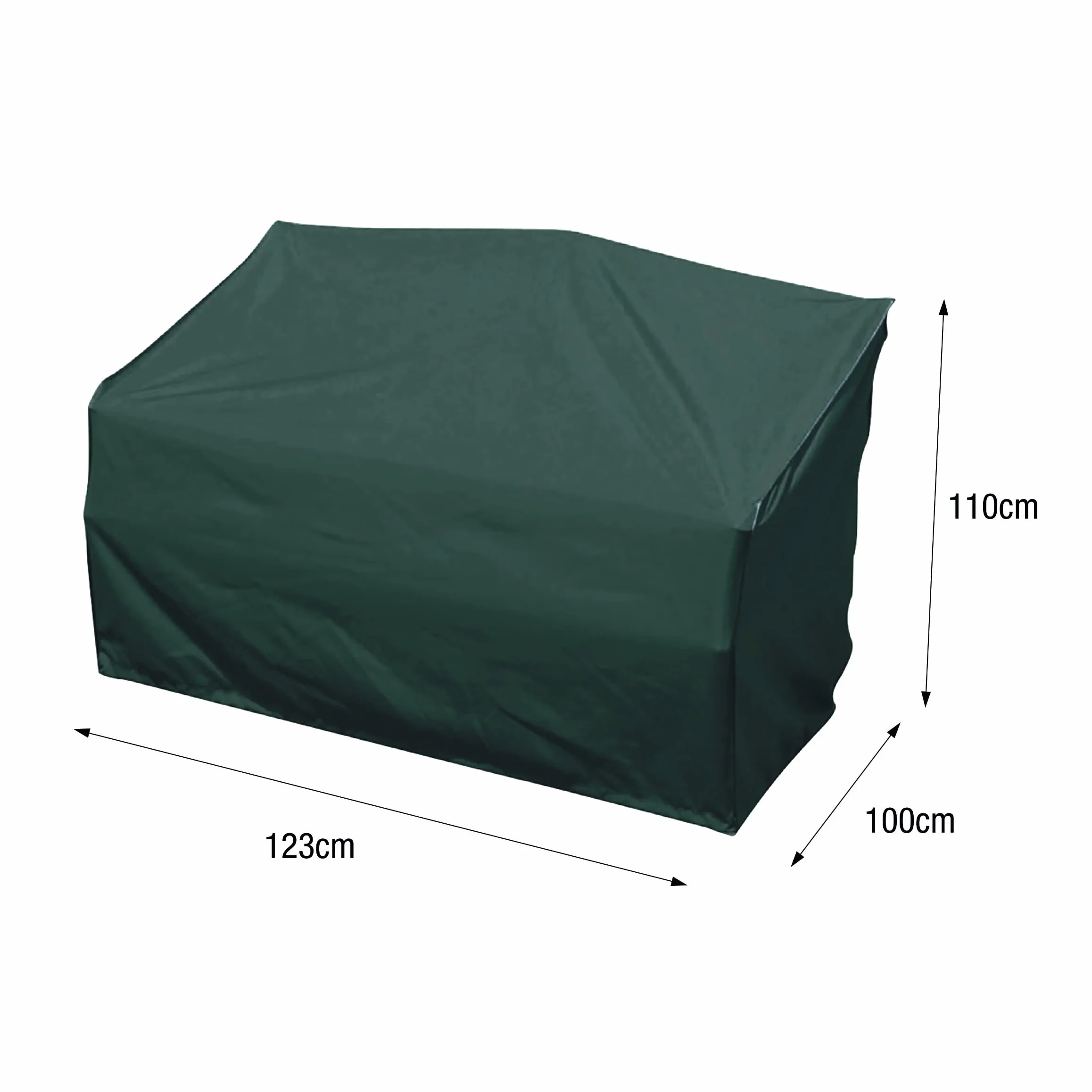 greemotion Housse de Canapé de Jardin Bahia, Housse de Protection Imperméable pour Banc de Jardin, 123 x 110 x 100 cm Gris Clair