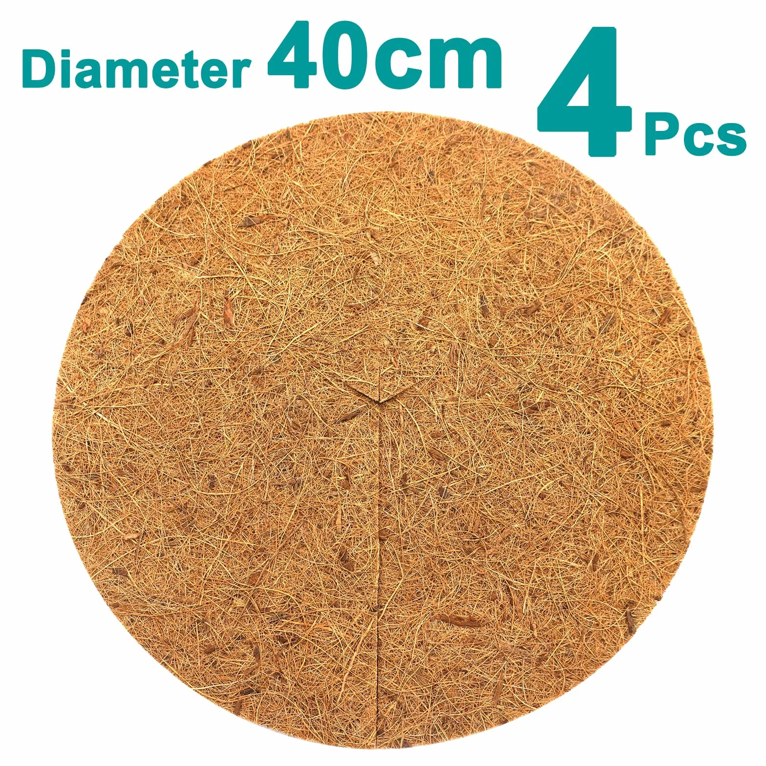 Tapis Protection en Noix de Coco pour Plantes en Pot, 40cm, Lot de 4, Contre Le Gel Hivernale