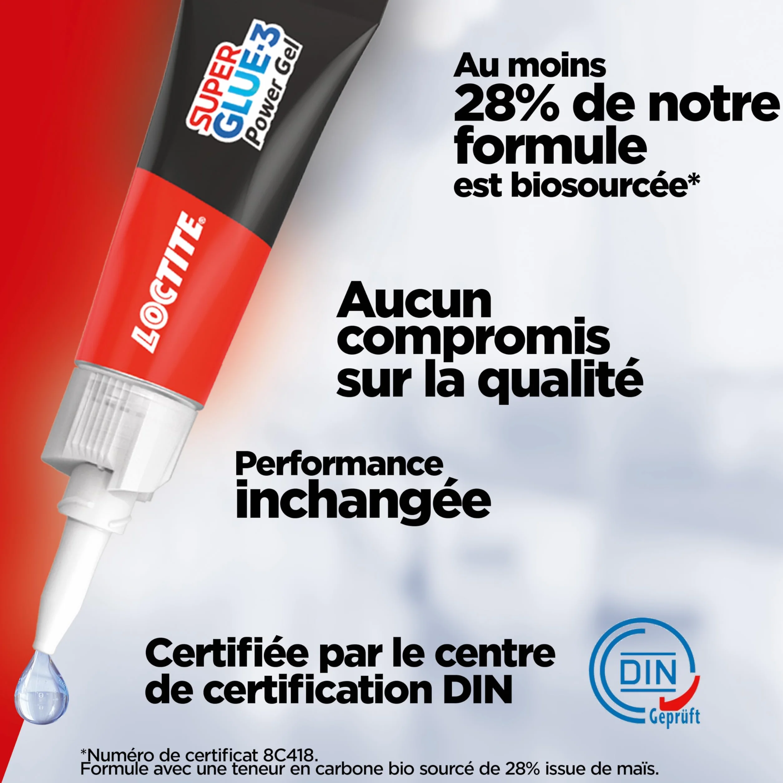 Loctite - Super Glue-3 Power Gel (2 tubes de 3 g) – Colle forte transparente ultra résistante – Colle gel multi-matériaux à séchage immédiat