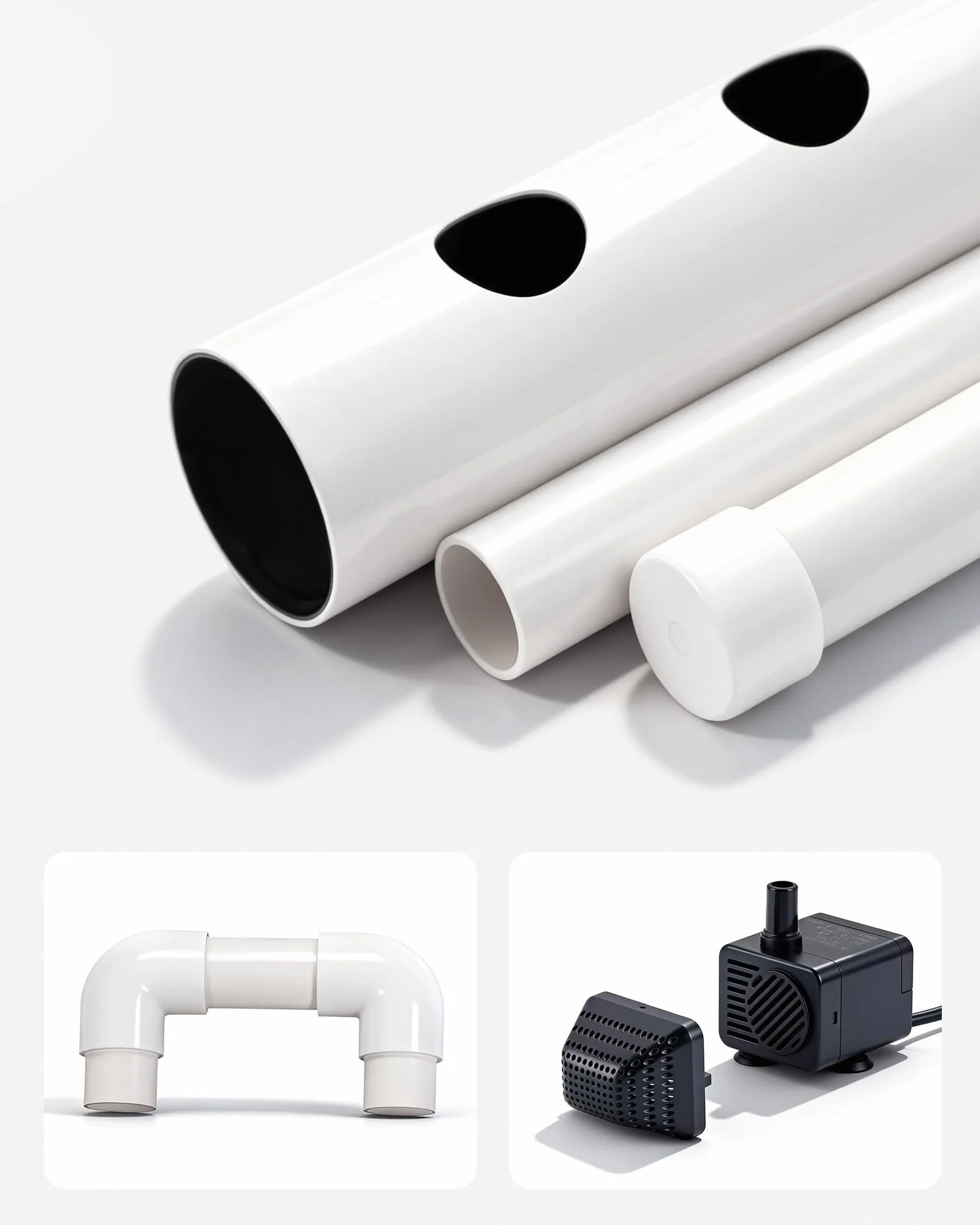 VEVOR Kit de Culture Hydroponique NFT 3 Niveaux 90 Emplacements Jardin Intérieur Légumes Herbes Fruits Tubes PVC-U Anti-Lumière Irrigation Programmée