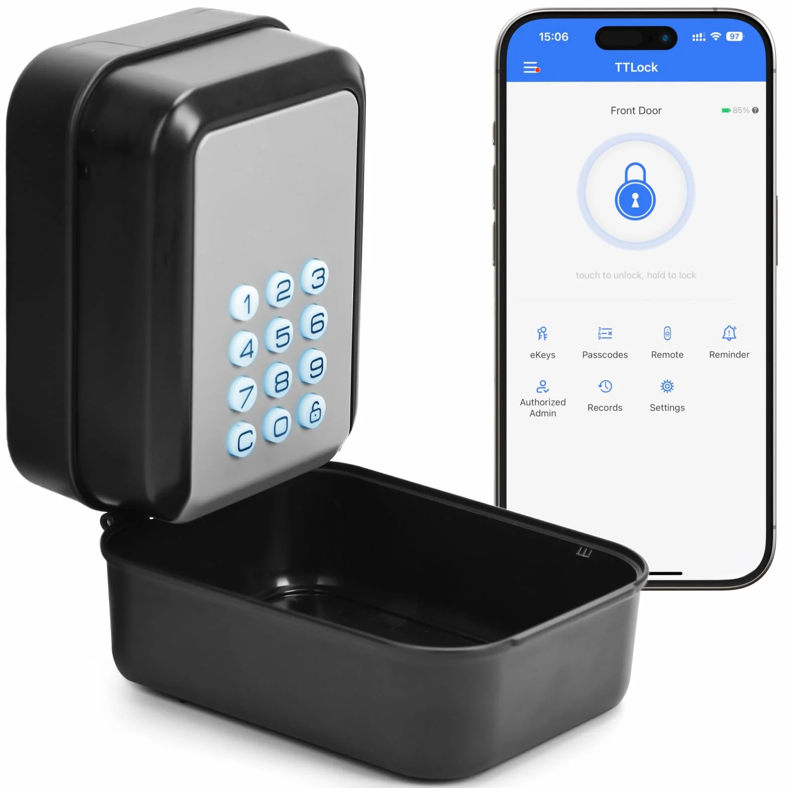 Boîte À Clés Intelligente Grand Format Avec Verrou TTLock Bluetooth Code Secret Murale