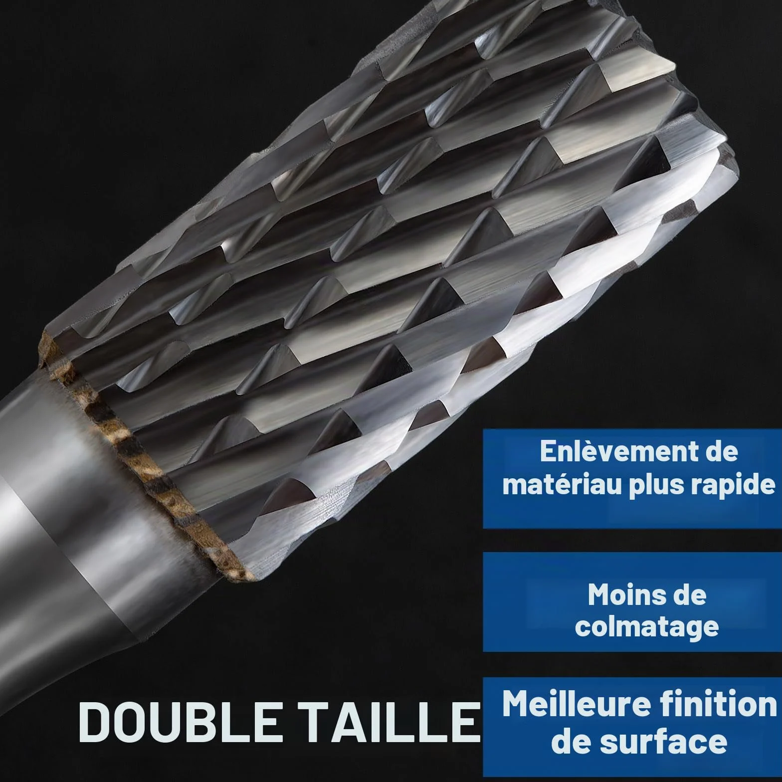 Jeu de Fraises Rotatives Carbure de Tungstène Die Grinder Bit 6mm Gravure Rotatif Burres, Accessoires de Meulage pour Métal,Fraises pour Meuleuse,Outils de Perçage pour Découpe, Ébavurage, Sculpture