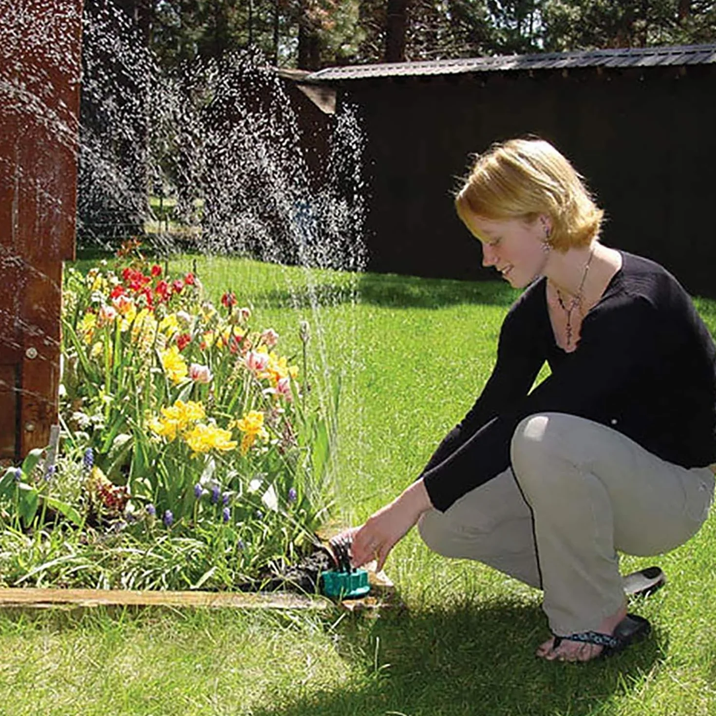 Arroseur Rotatif Pelouse Automatique Jardin Irrigation 1 Pièce Vert Système Souterrain Potager Multi Tête