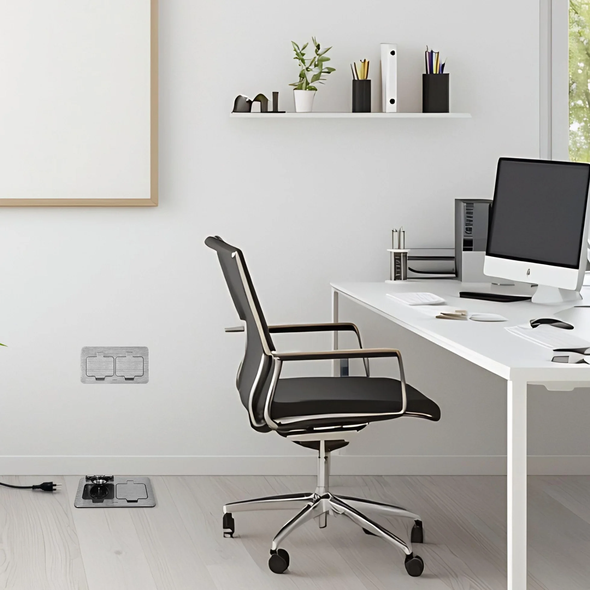 Double Prise Exterieure Etanche IP55 Type E Argent