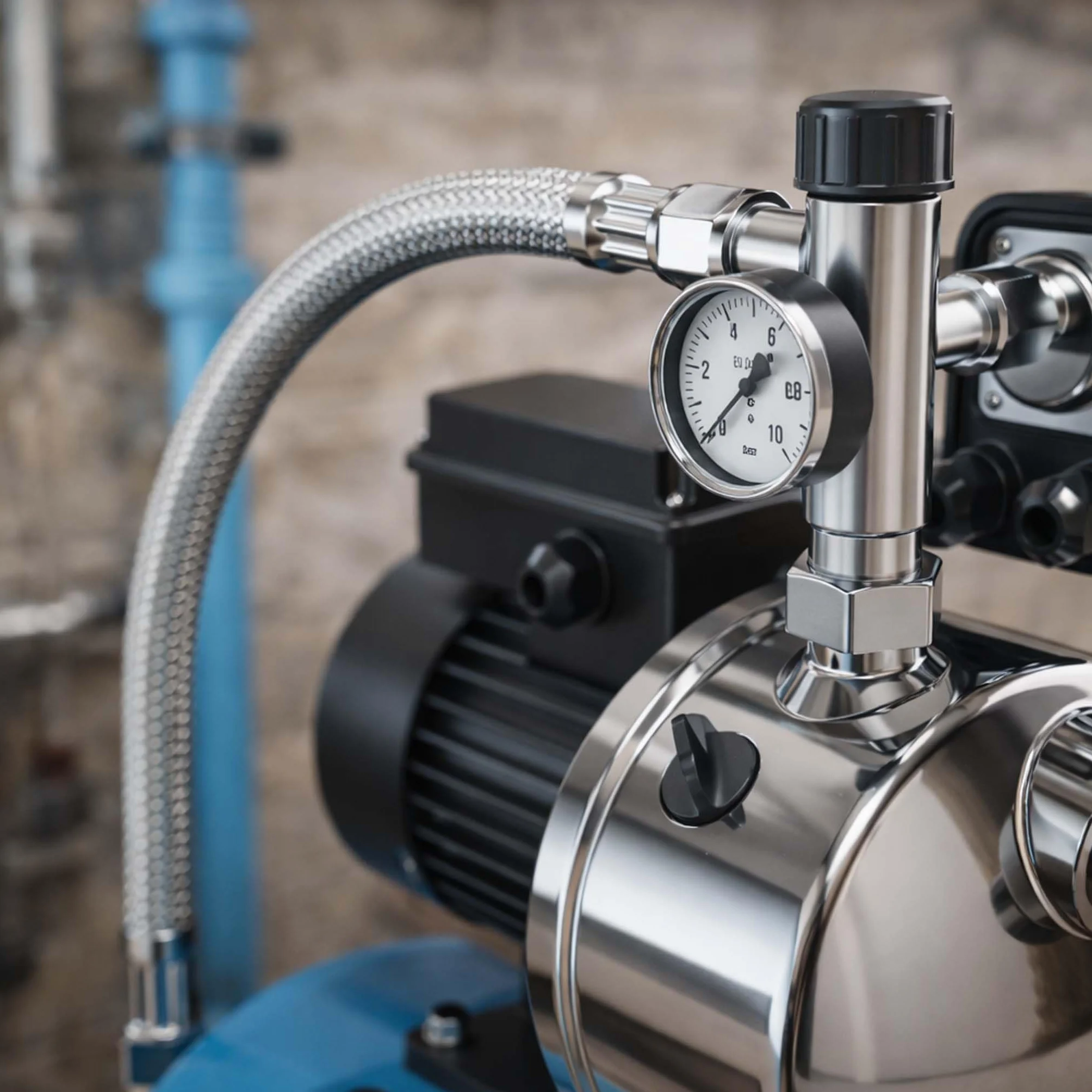 Tuyau Eau Acier 0,6m DN25 (1") Installation Domestique Tuyau Blindé Réservoir Vessie