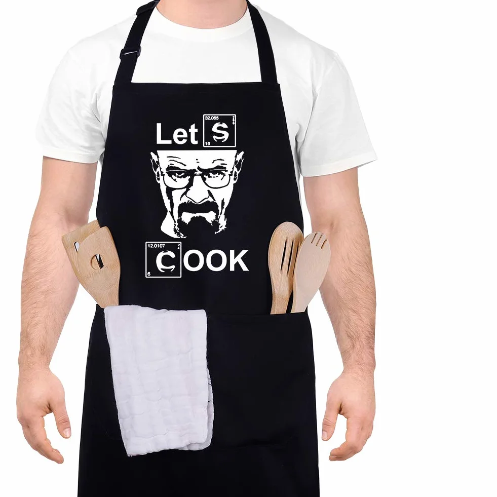 Tablier de Cuisine Étanche Réglable Homme avec Poches 70x80 cm