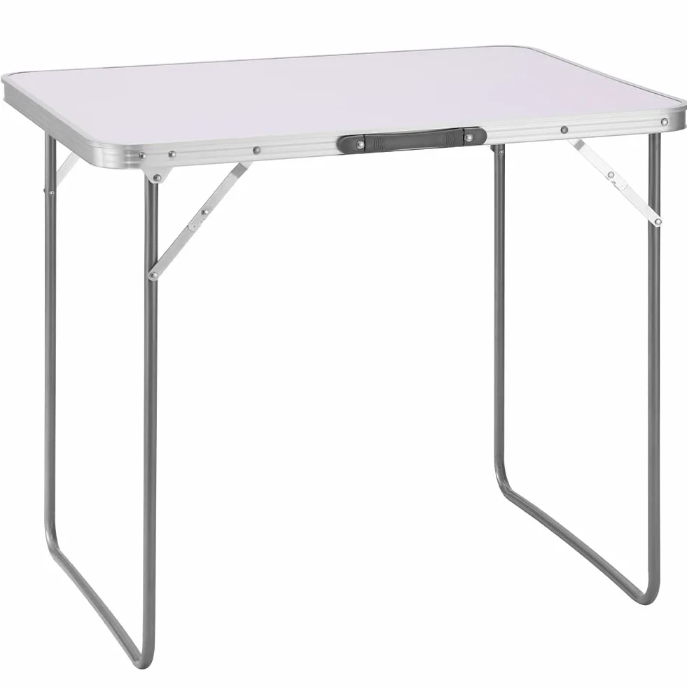 BAKAJI Table de Camping Pliante Aluminium 60x80x68 cm Pique-Nique Jardin Plein Air