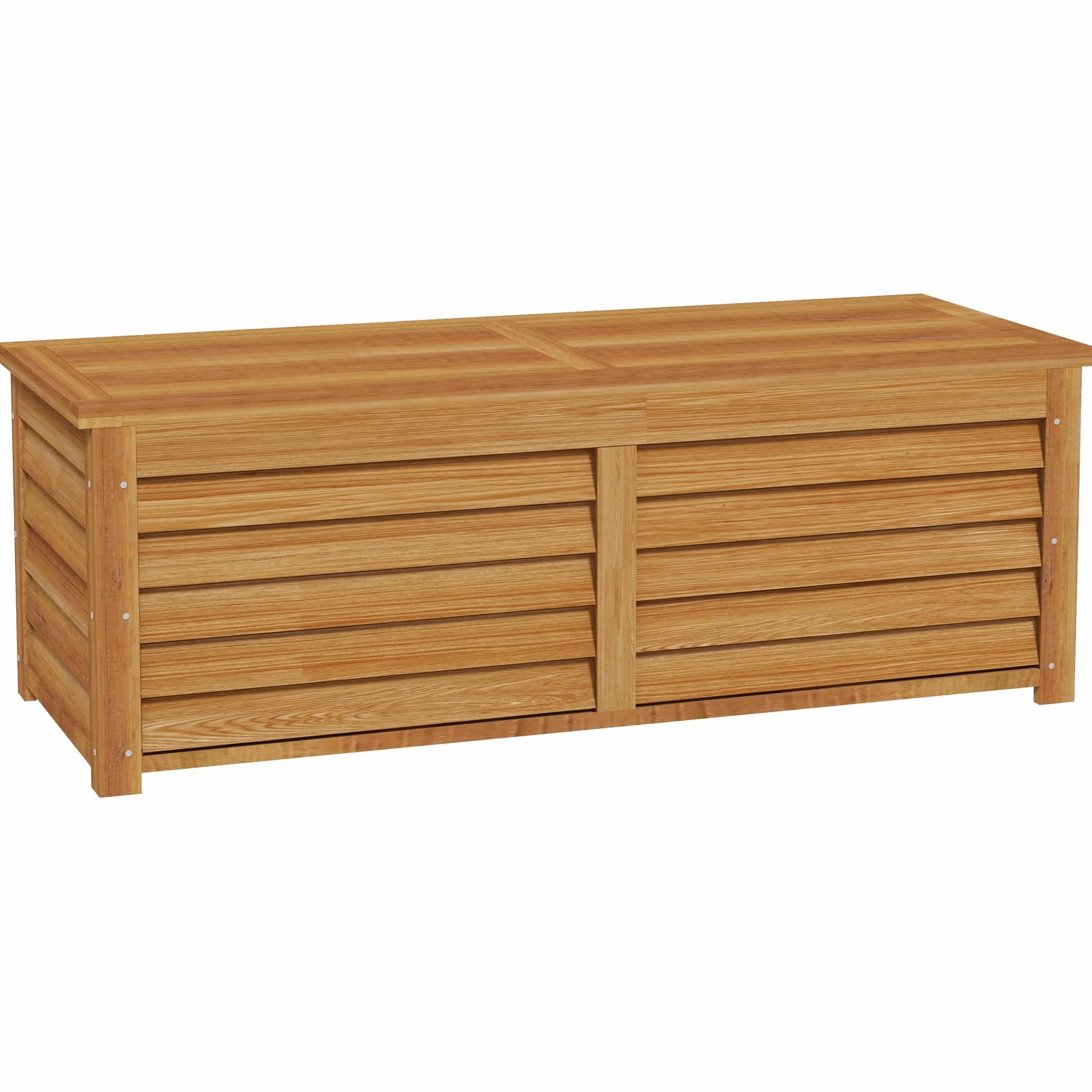 Outsunny Coffre de Rangement extérieur Jardin en Bois 176L 130x50x45 cm