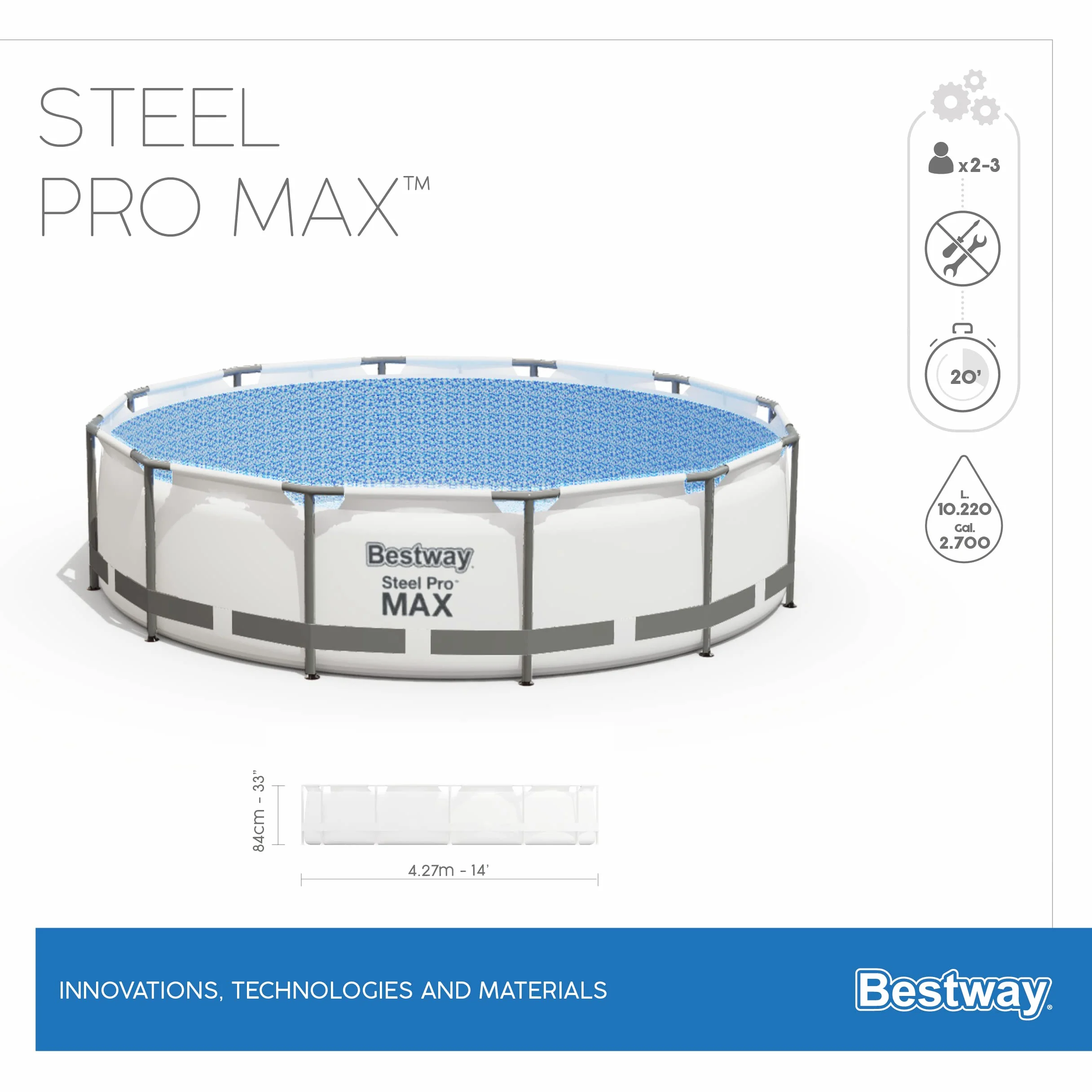 Pool Set 14' x 33" 4.27m x 84cm