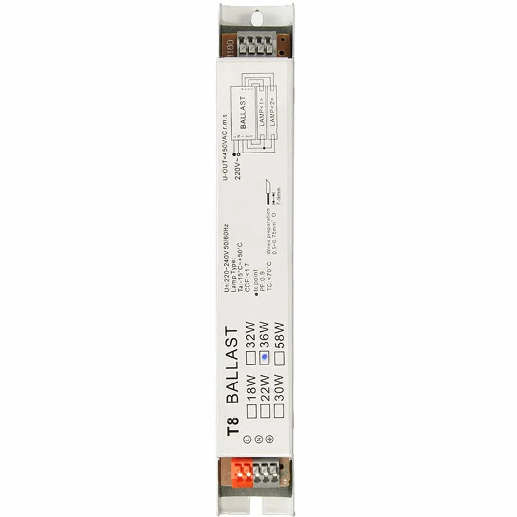 Ballast Électronique T8 Ballast Électronique, 2x36w Tension Largeur Fluorescent Instant Start De Démarrage De La Lampe D'économie D'énergie Parfaite Pour Une Utilisation Par Des Professionnels Ou Une