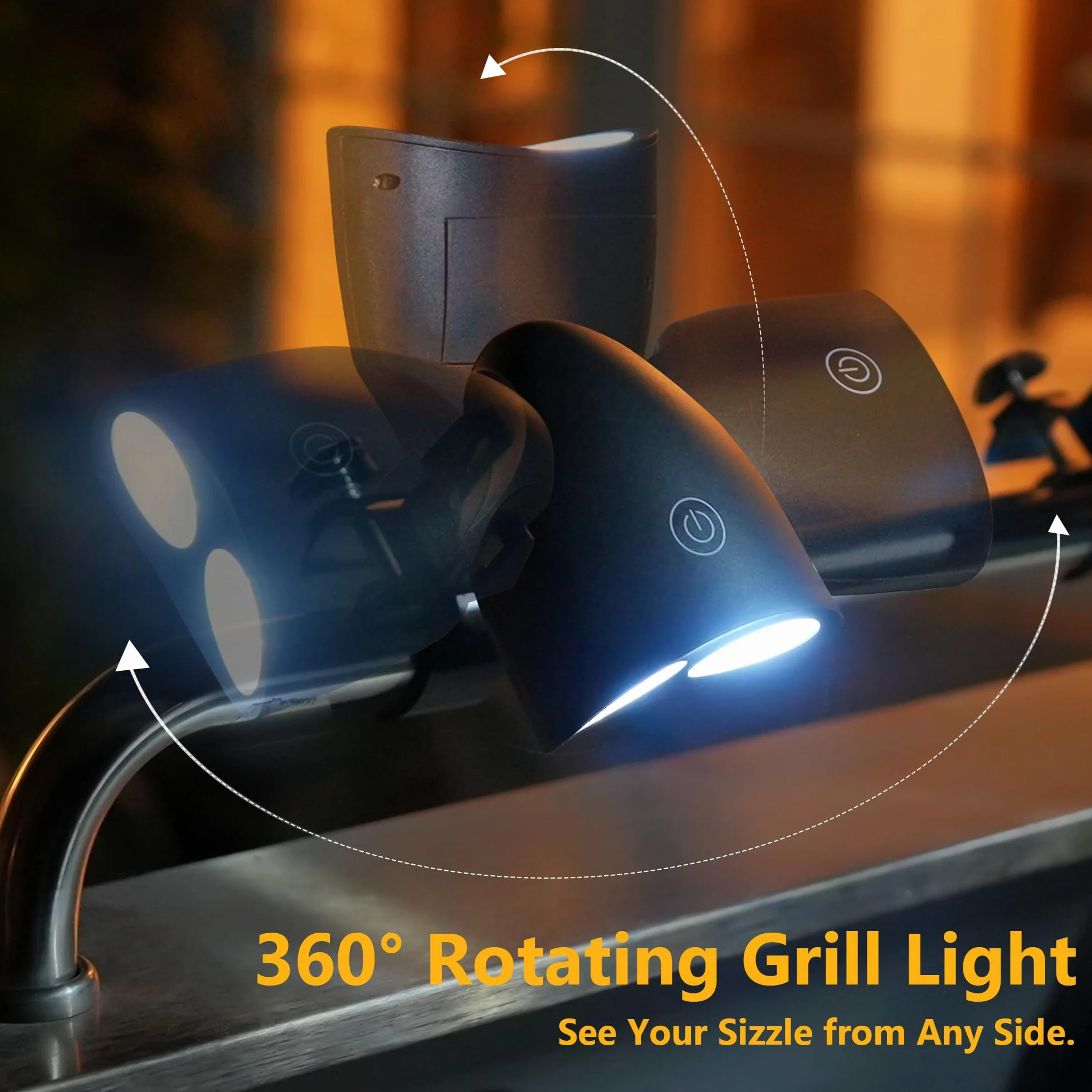Lampe de barbecue LED 10 lumières, grille lumière bande Clips aluminium, accessoires de gril, éclairage extérieur