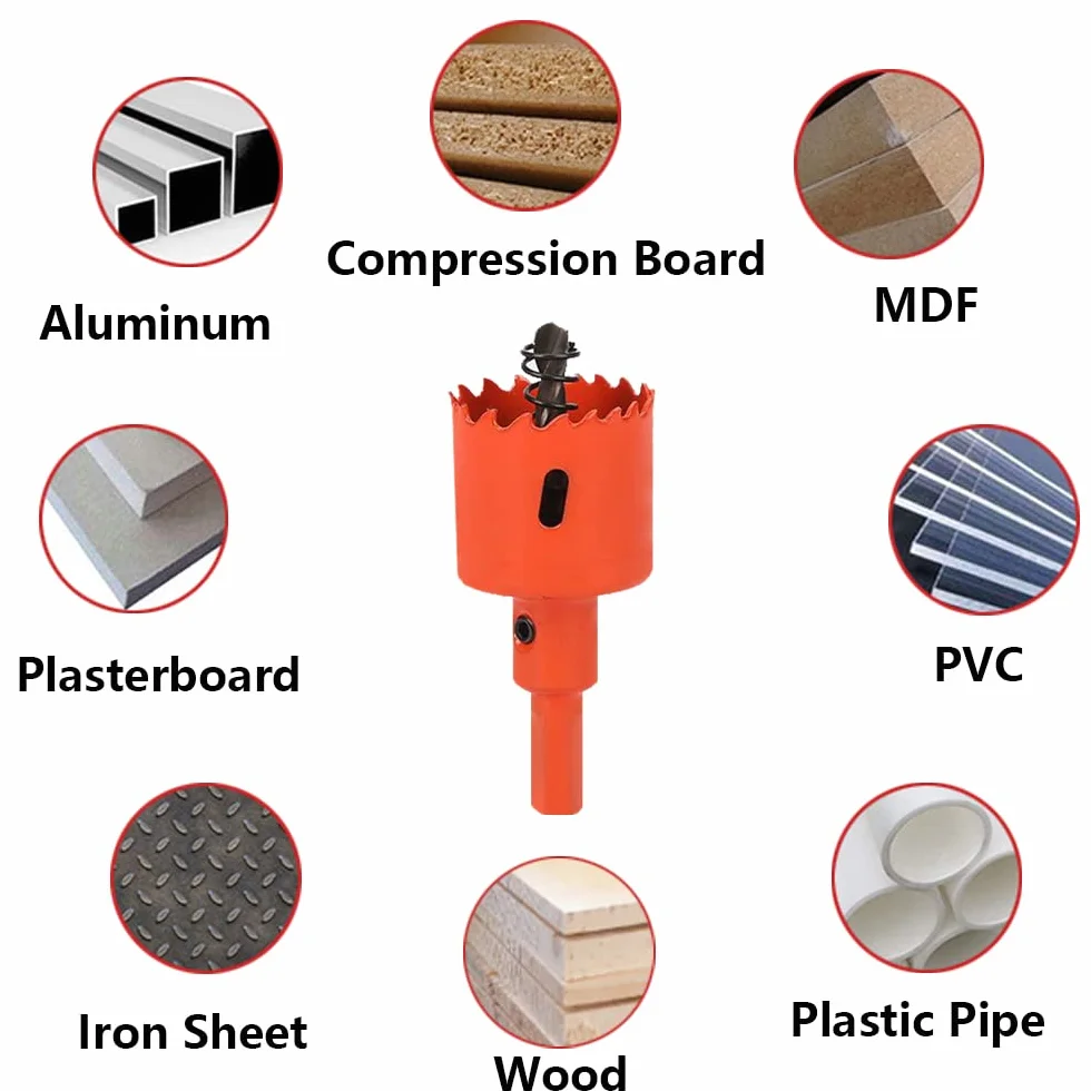 Scie Cloches 30MM en Acier Rapide HSS Bimétallique pour Le métal, L'aluminium, L'inox, Le Bois, Le PVC, Le Plastique