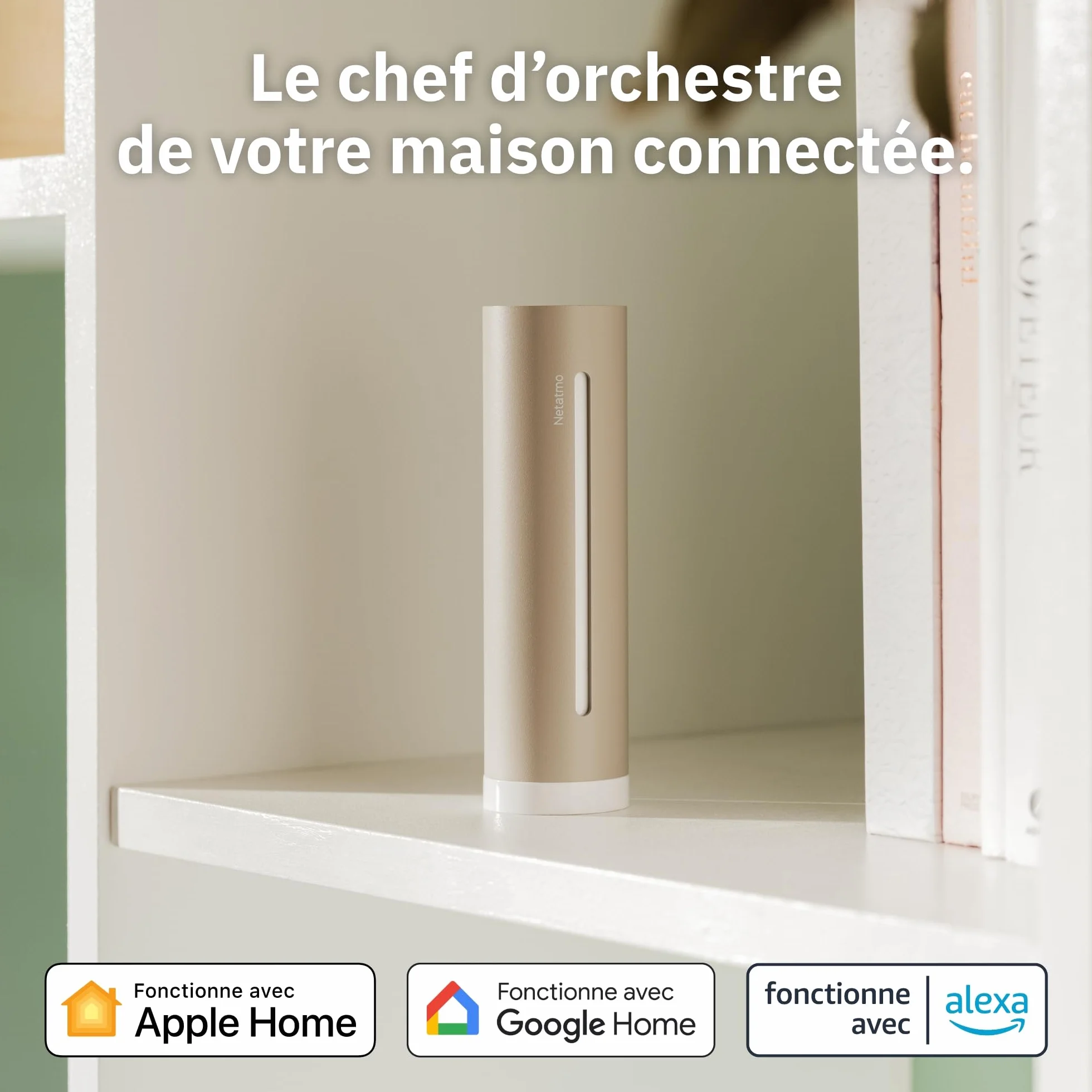 Netatmo Station Météo 2e génération Intérieur Extérieur Température Humidité Qualité de l'air UV Pollens Prévisions Compatible Apple Alexa Google Sable NWS-S-EC
