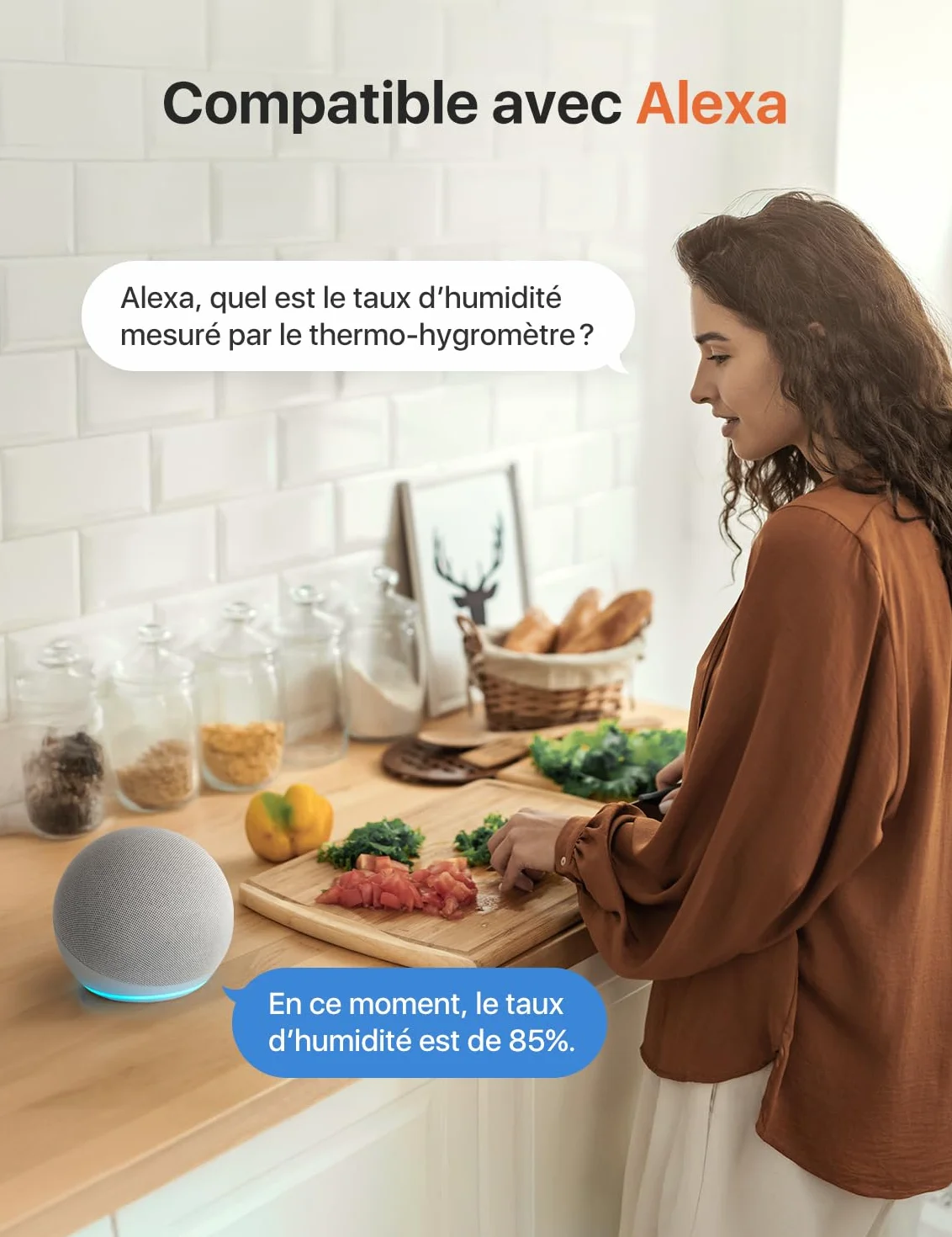 Thermomètre Hygromètre Intérieur Connecté X-Sense STH0A41 Compatible Alexa